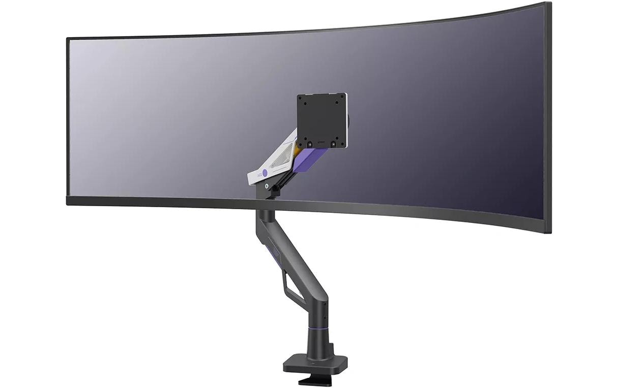 Neomounts DS70-256BL1 – Monitorarm – bis 57", 30 kg, Gasfeder, Präzisionsneigung, 180°-Stopp, schwarz