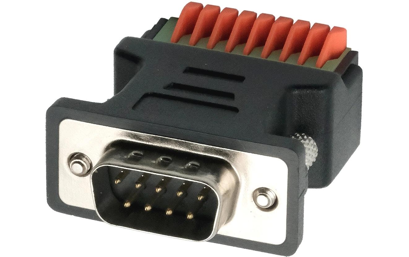 EXSYS EX-49110 Seriell-Adapter DB9 zu Terminalblock – RS-232, 9-polig – Schwarz