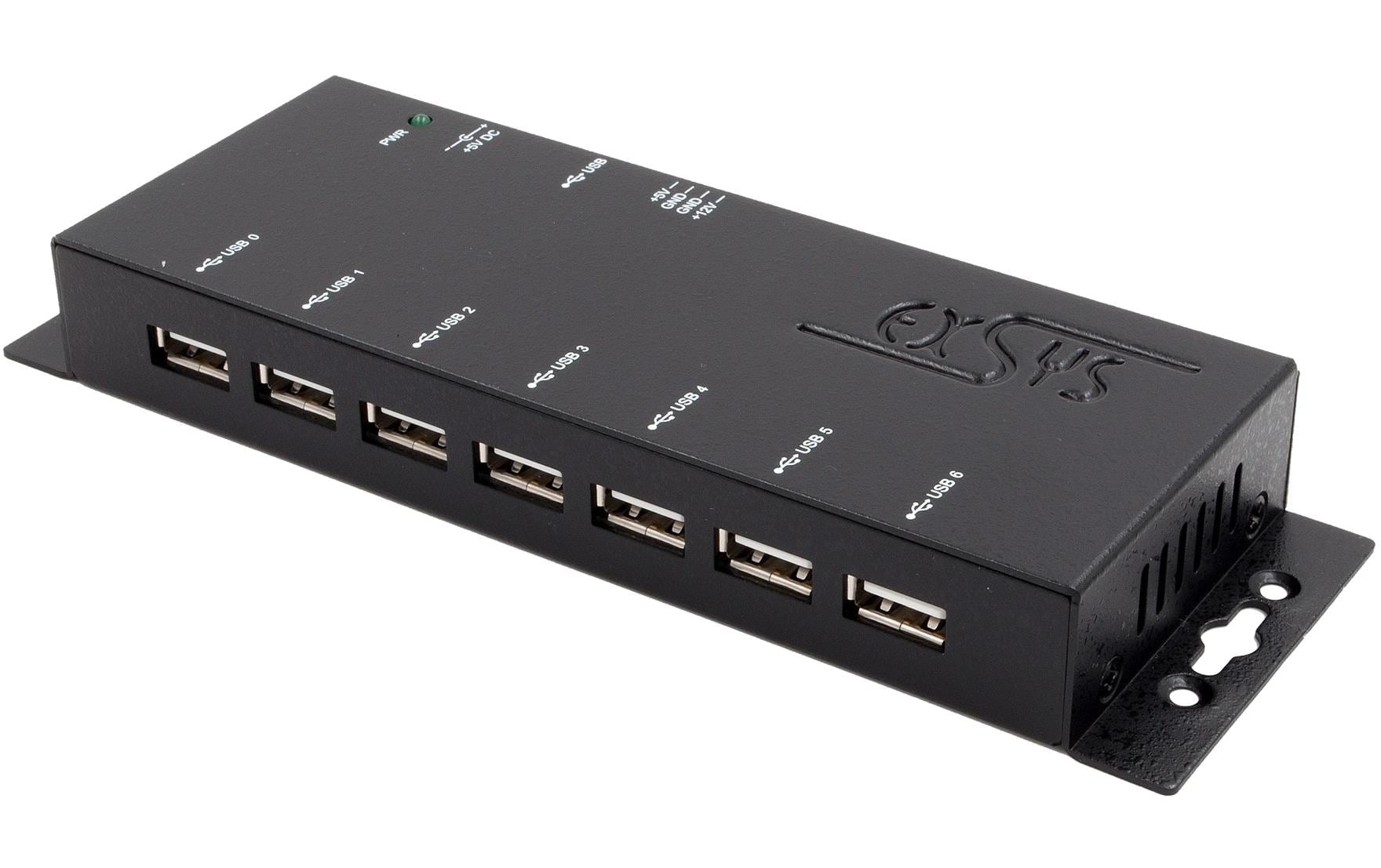 EXSYS EX-1177-2 USB-Hub – USB-B, 7× USB-A