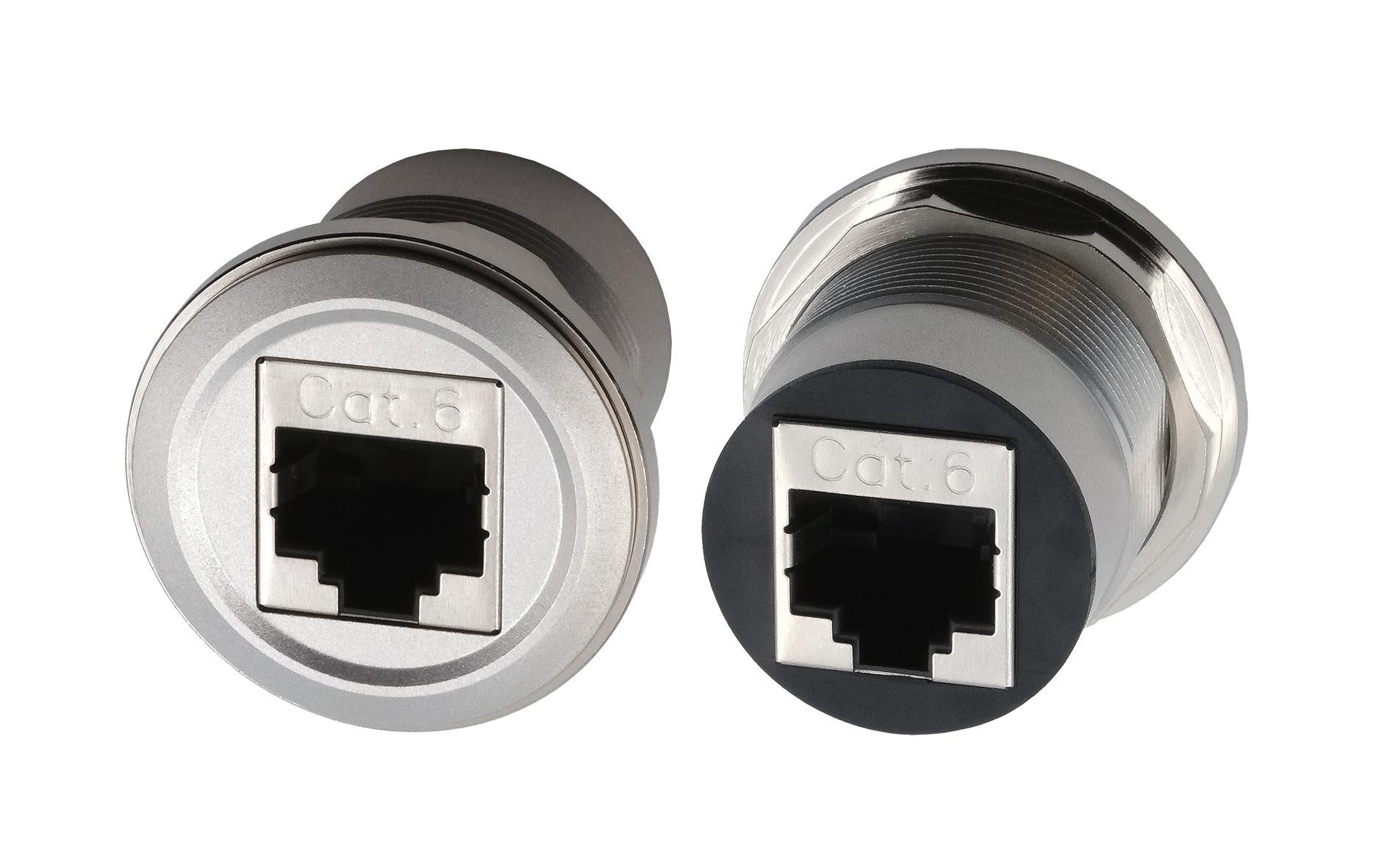 EXSYS EX-49196 RJ-45-Kupplung – Cat6, Metall, Flach, Silber, 1 Stück