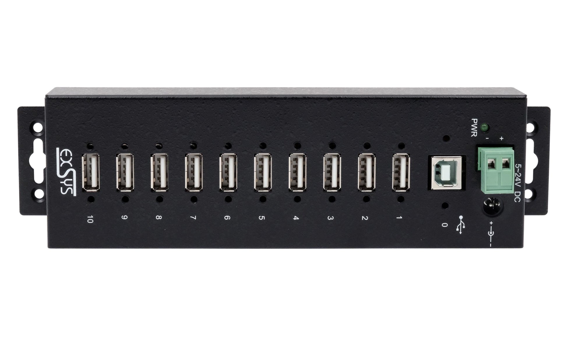 EXSYS EX-1170HMVS USB-Hub – USB 2.0, 10× USB-A