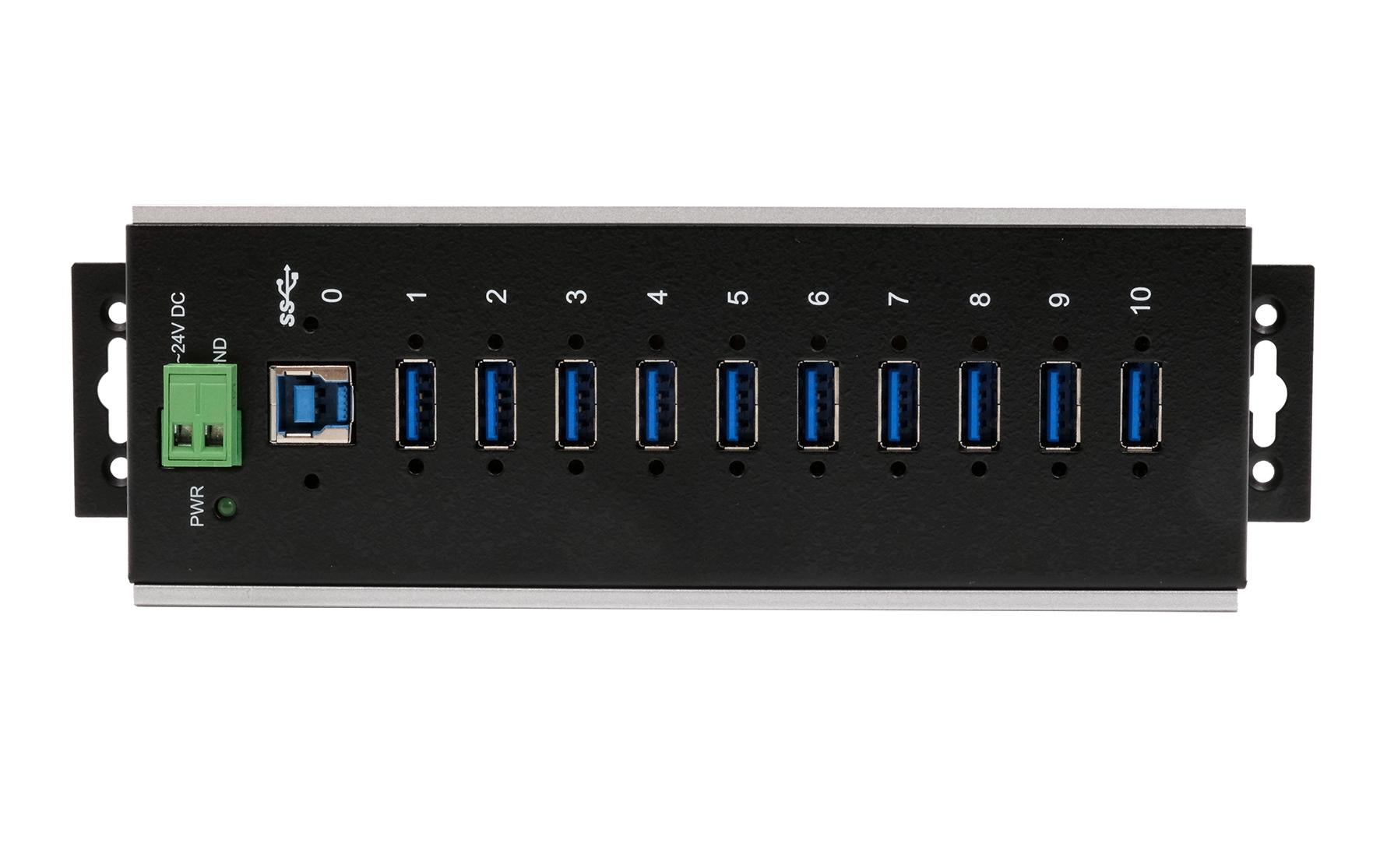 EXSYS EX-1110HMVS-WT USB-Hub – USB-B, 10× USB-A