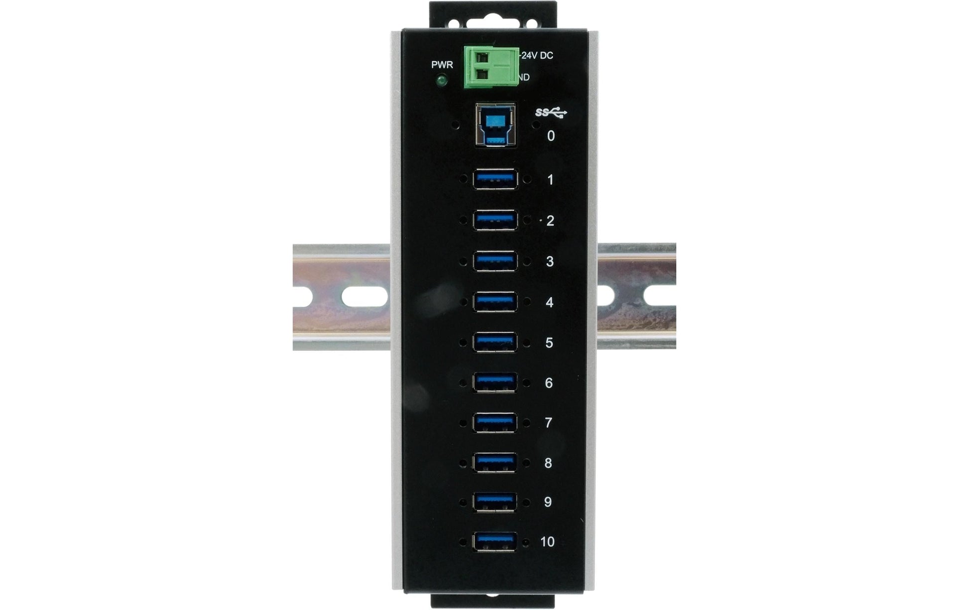 EXSYS EX-1110HMVS-WT USB-Hub – USB-B, 10× USB-A