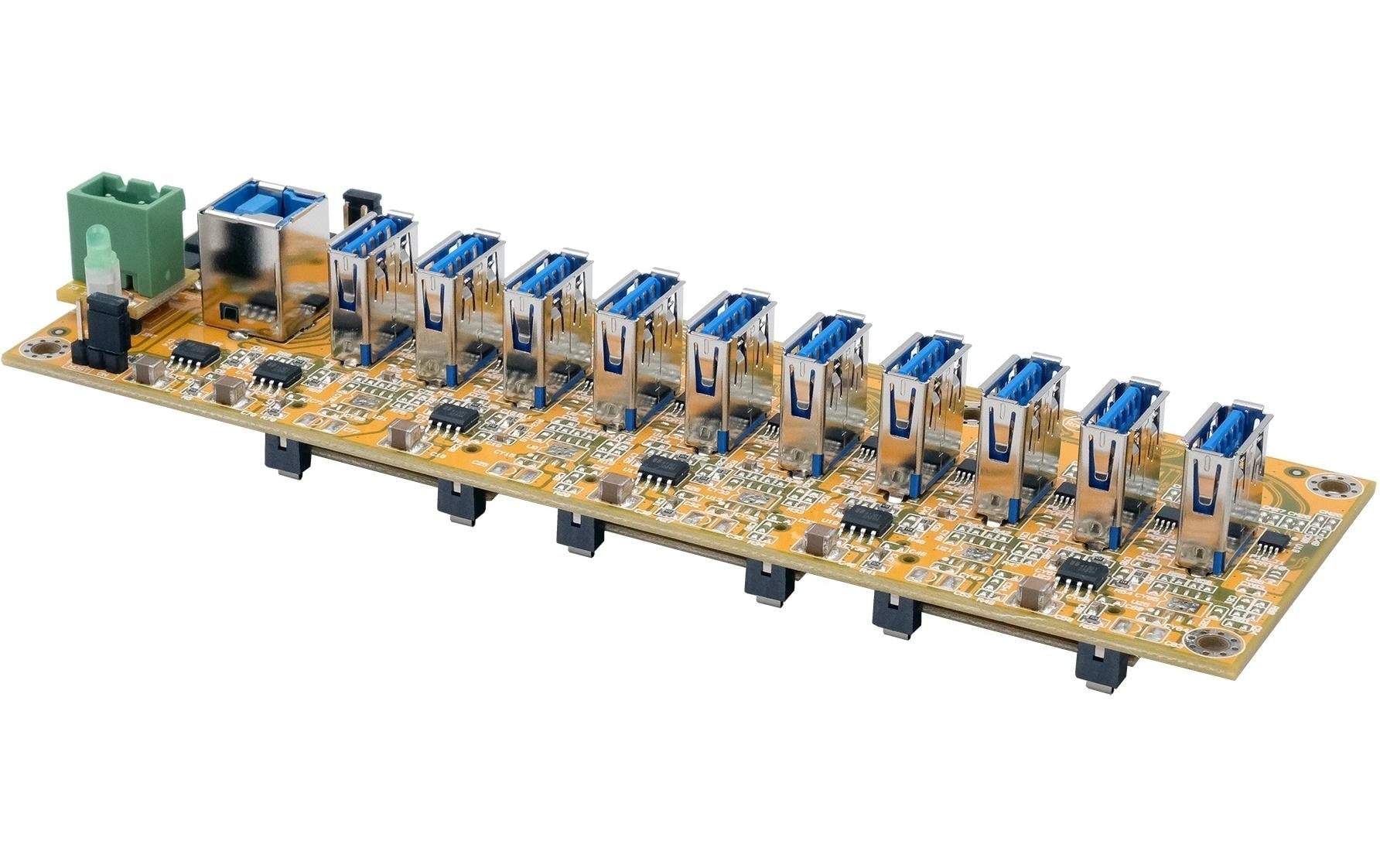 EXSYS EX-1110HMVS-PL USB-Hub – USB-B, 10× USB-A