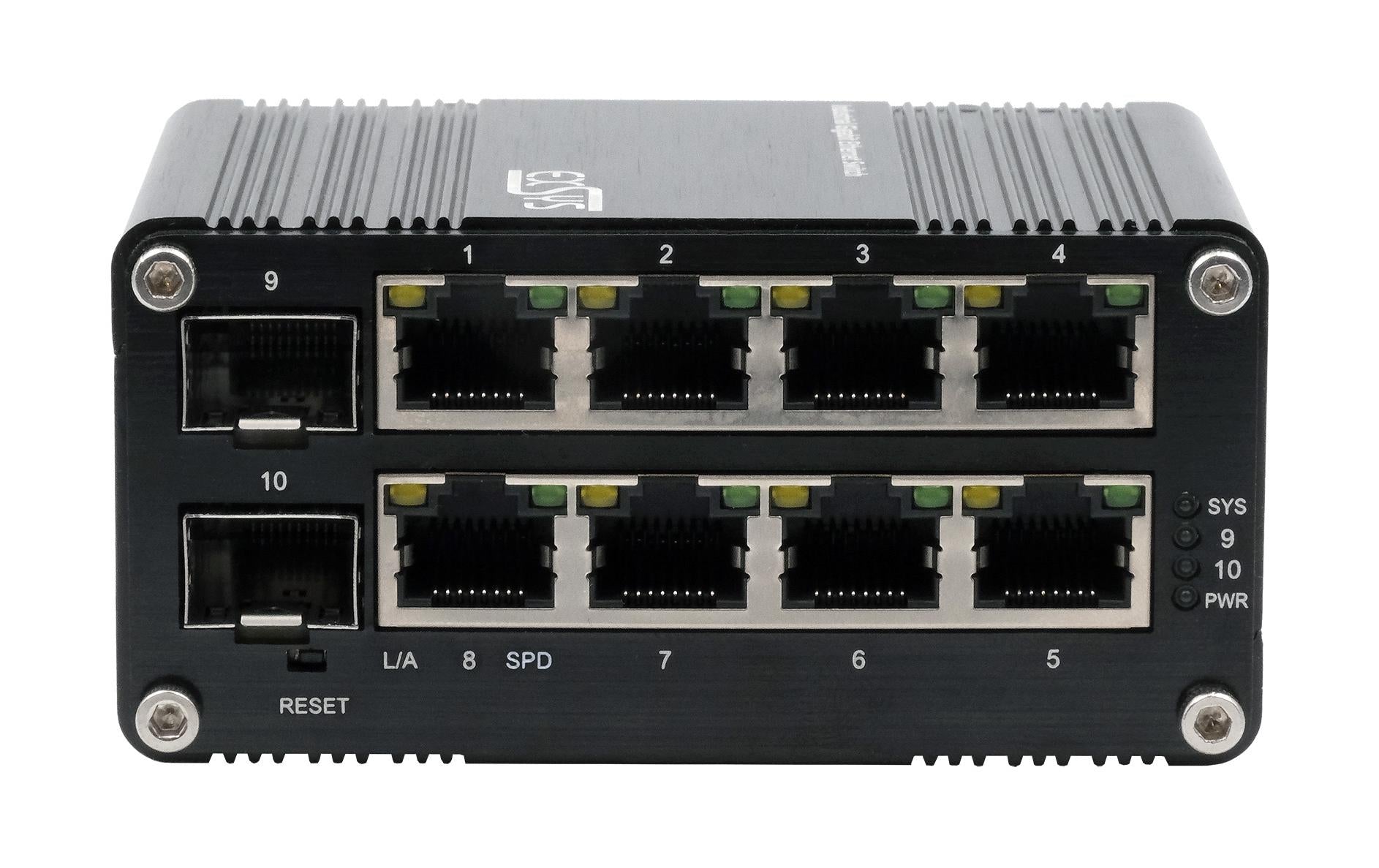 EXSYS EX-62035MPoE-SFP – Managed Switch – 8× 1G, 2× SFP, PoE+, DIN-Rail