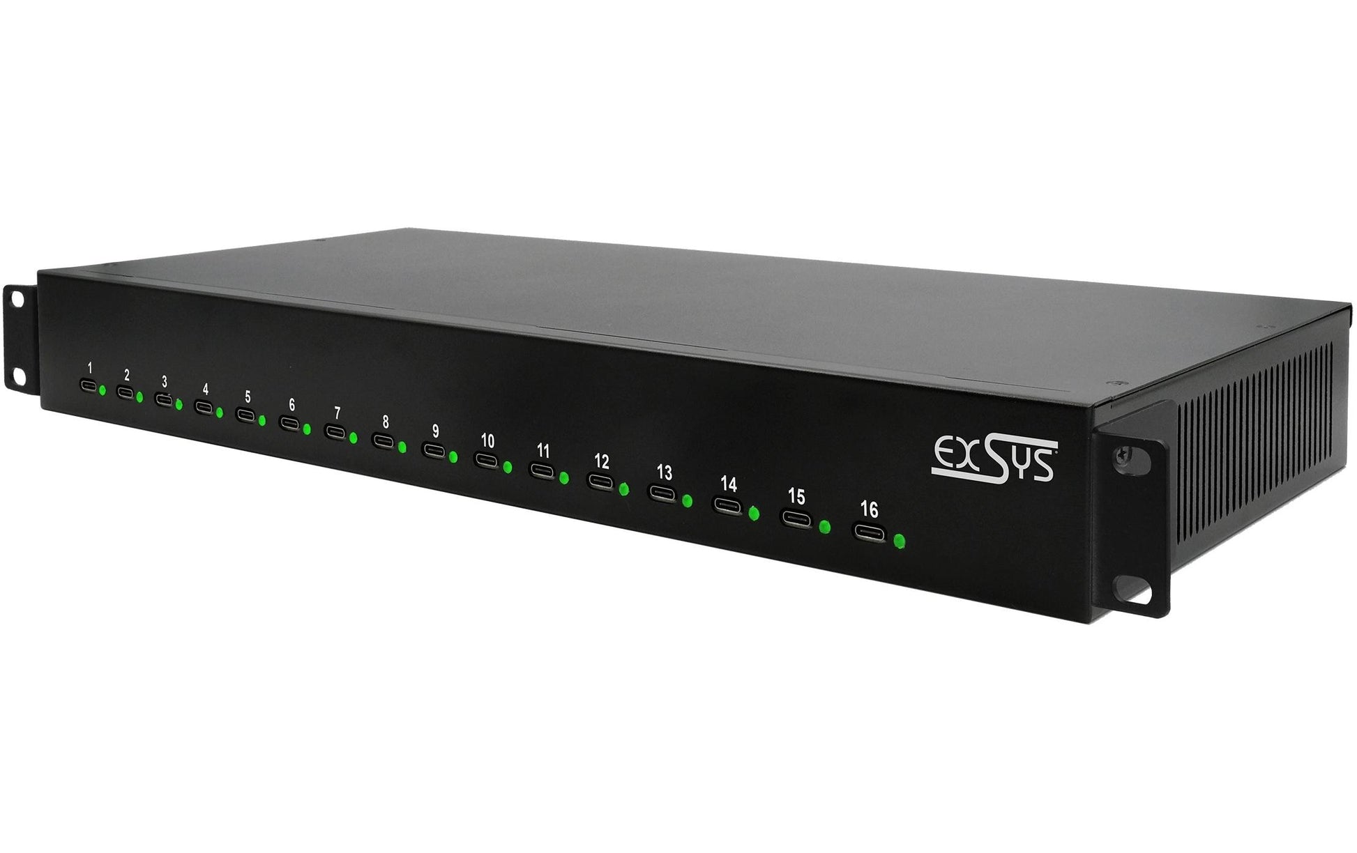 EXSYS EX-11017 Ladestation – 1008 W, 16× USB-C – für USB-C-Geräte