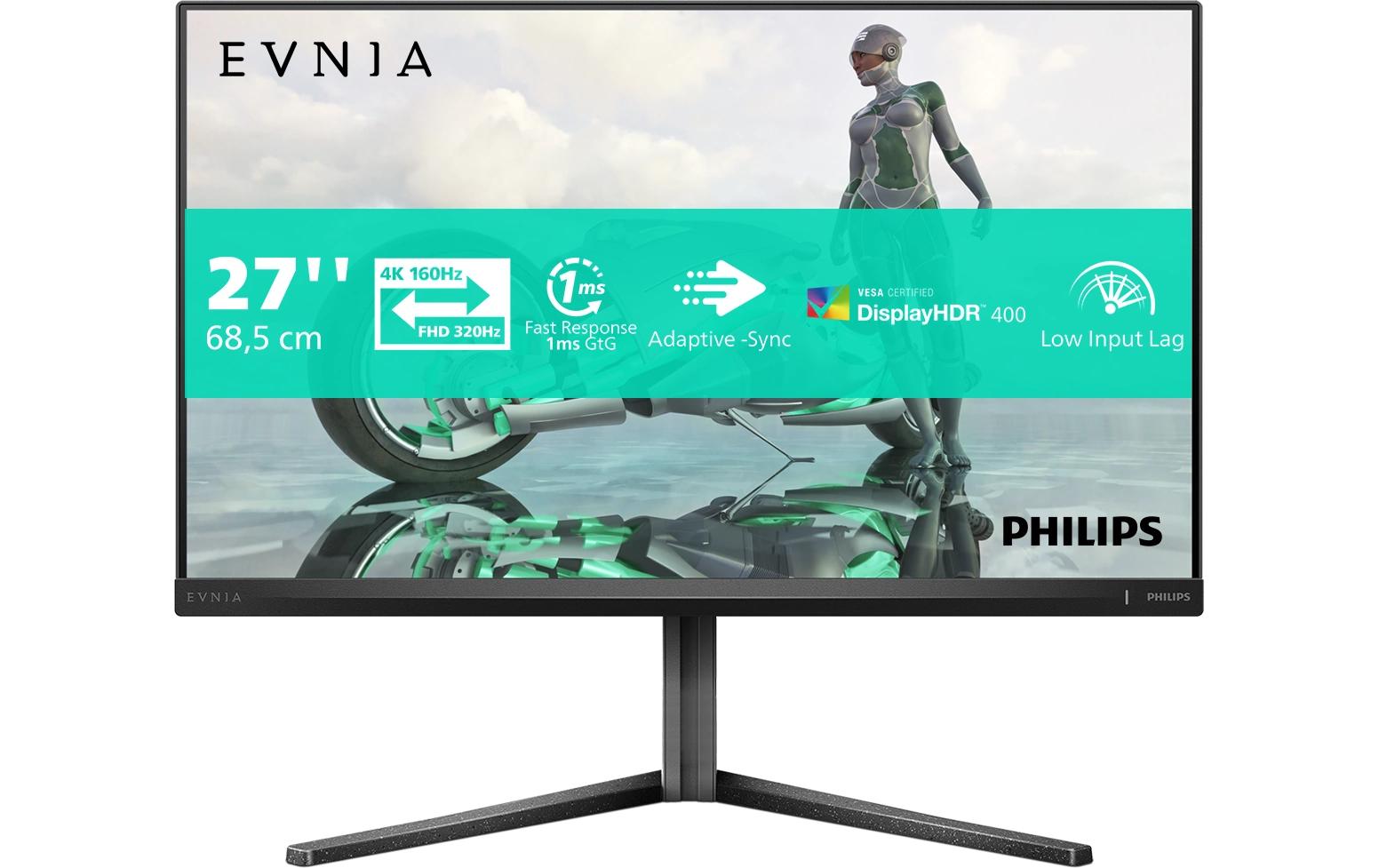 Philips 27M2N3800A/00 – Monitor, 27", 3840 × 2160 (UHD 4K), IPS, 320 Hz, 350 cd/m², Integrierte Lautsprecher, Grau