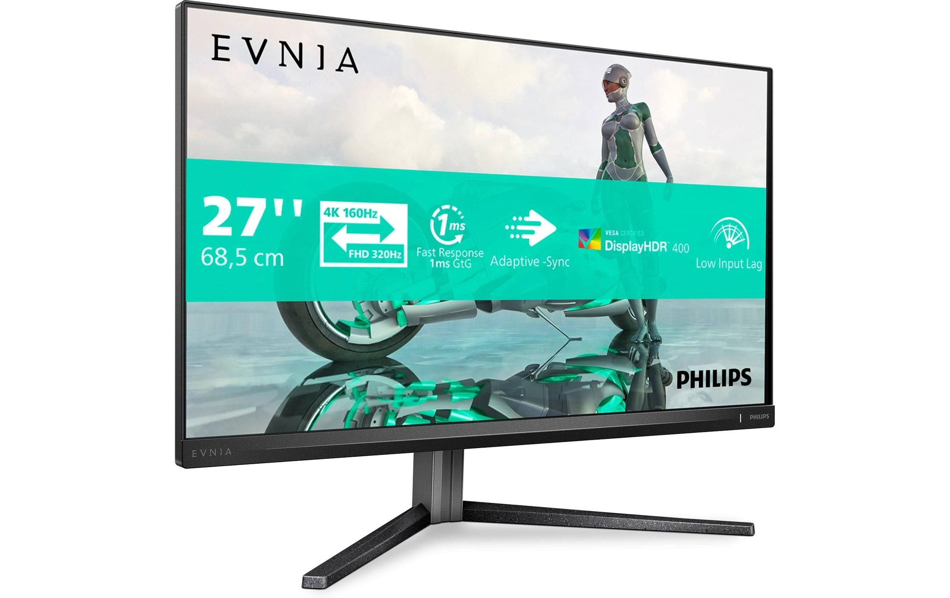 Philips 27M2N3800A/00 – Monitor, 27", 3840 × 2160 (UHD 4K), IPS, 320 Hz, 350 cd/m², Integrierte Lautsprecher, Grau