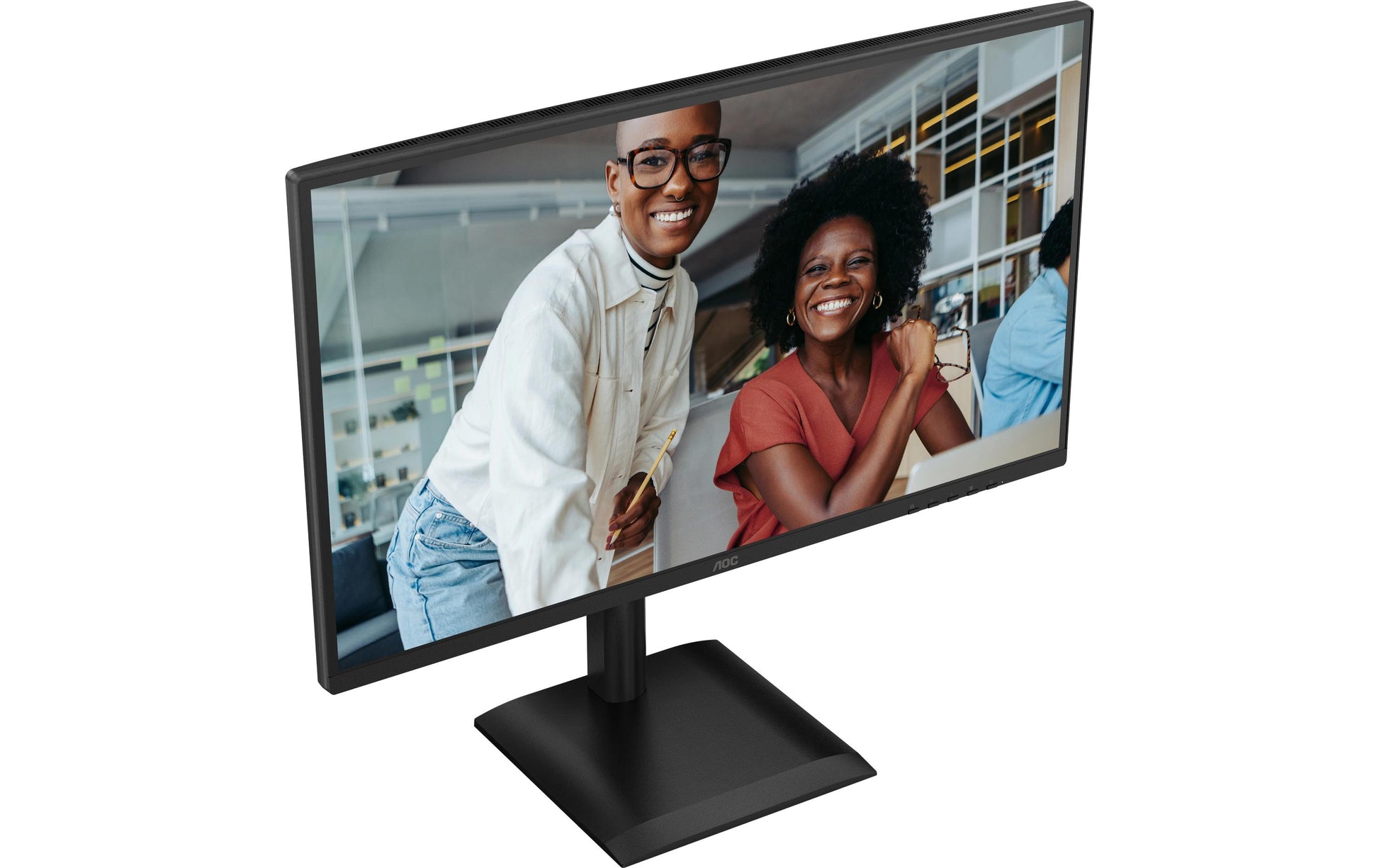 AOC 27E4CV – Monitor, 27", IPS, 120 Hz, 300 cd/m², USB-Hub, Lautsprecher, Adaptive Sync, Schwarz