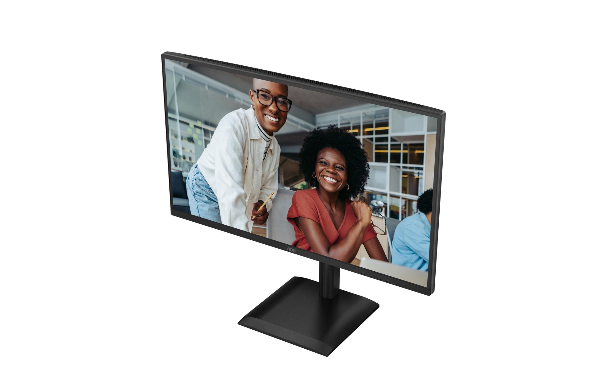 AOC 27E4CV – Monitor, 27", IPS, 120 Hz, 300 cd/m², USB-Hub, Lautsprecher, Adaptive Sync, Schwarz