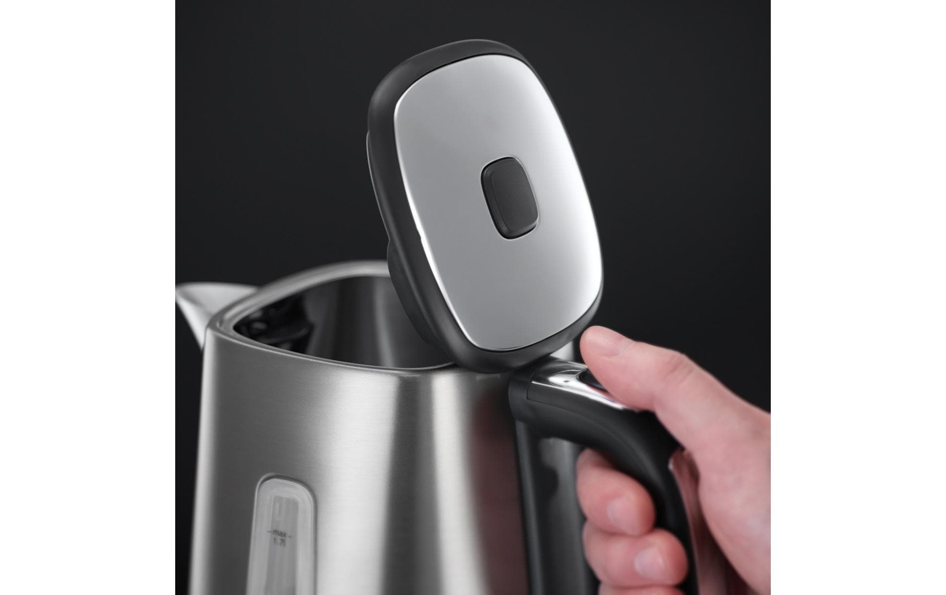Russell Hobbs Wasserkocher – 1,7 l, Edelstahl, Grau, 23211-70