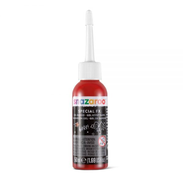 Snazaroo Blut-Gel – Dunkelrot – 50 ml – für Haut