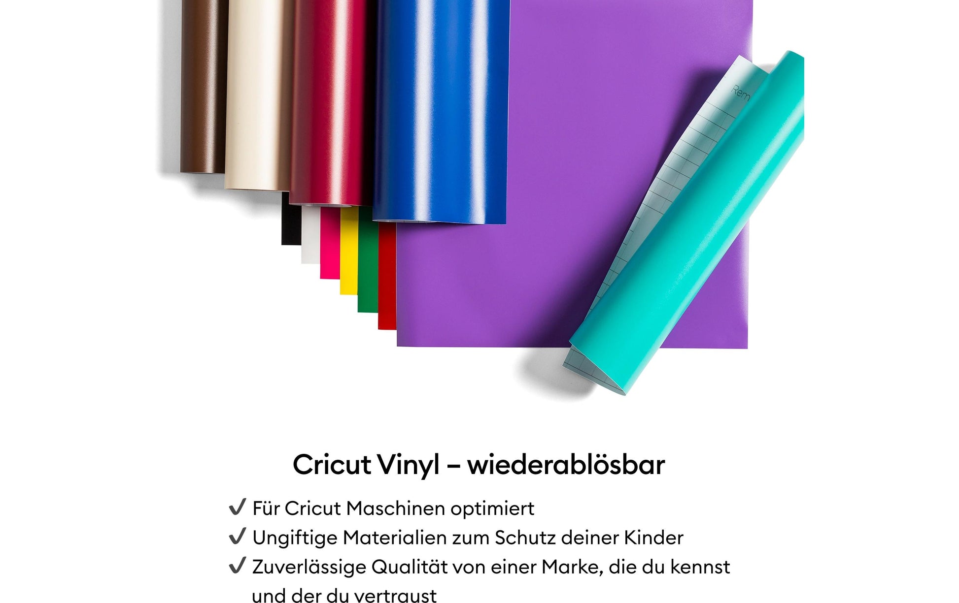 Cricut Vinylfolie (selbstklebend), Gold, 30,5 × 122 cm, 1 Rolle, für Schneideplotter