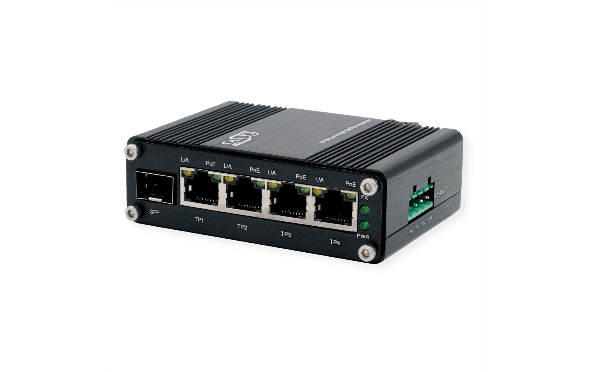 EXSYS EX-62020PoE-SFP – Managed Switch – 4×GbE, 1×SFP, PoE+