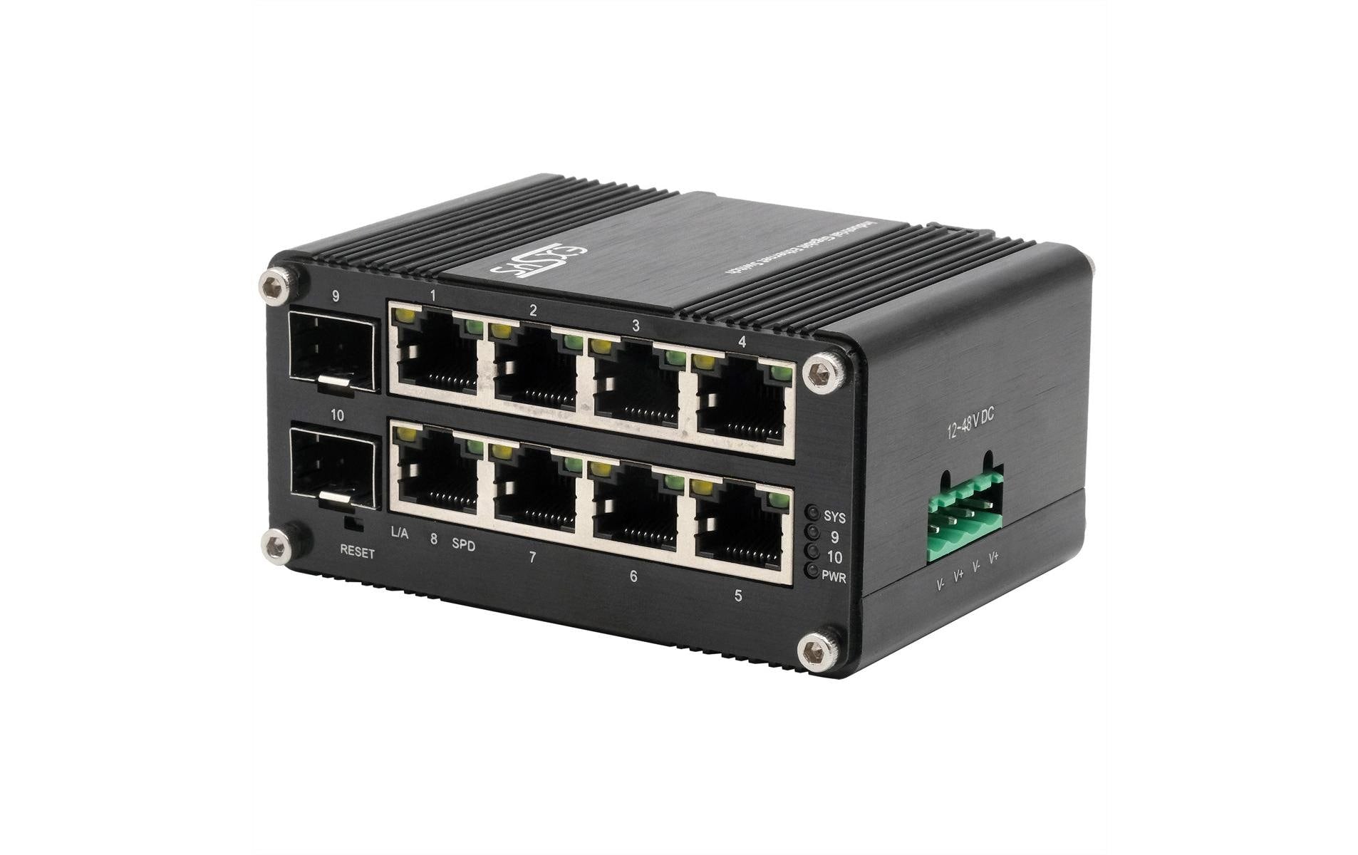 EXSYS EX-62035M-SFP – Managed Switch – 8× 1G, 2× SFP, DIN-Rail