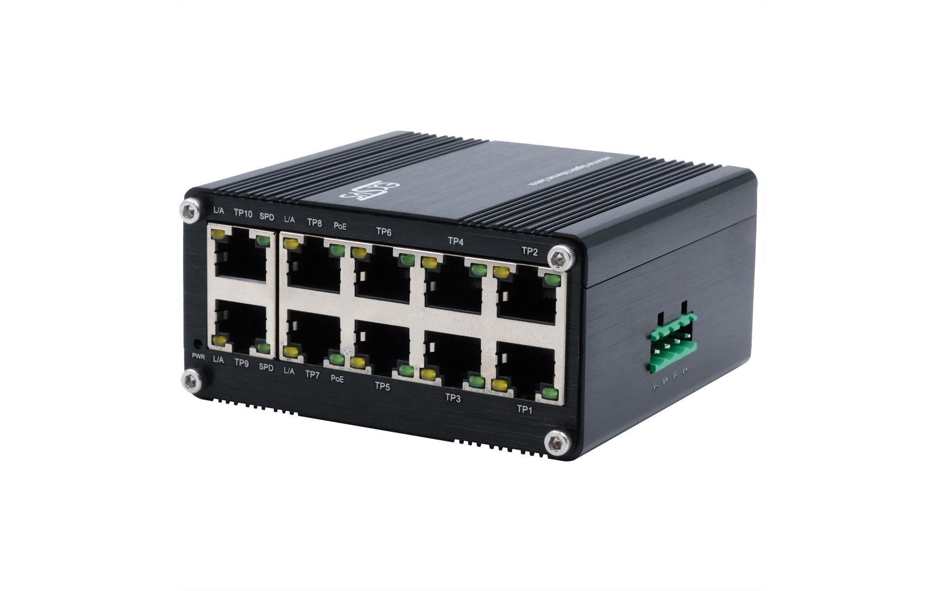 EXSYS EX-62025PoE – Unmanaged Switch – 10× 1G (8× PoE), PoE+, DIN-Rail