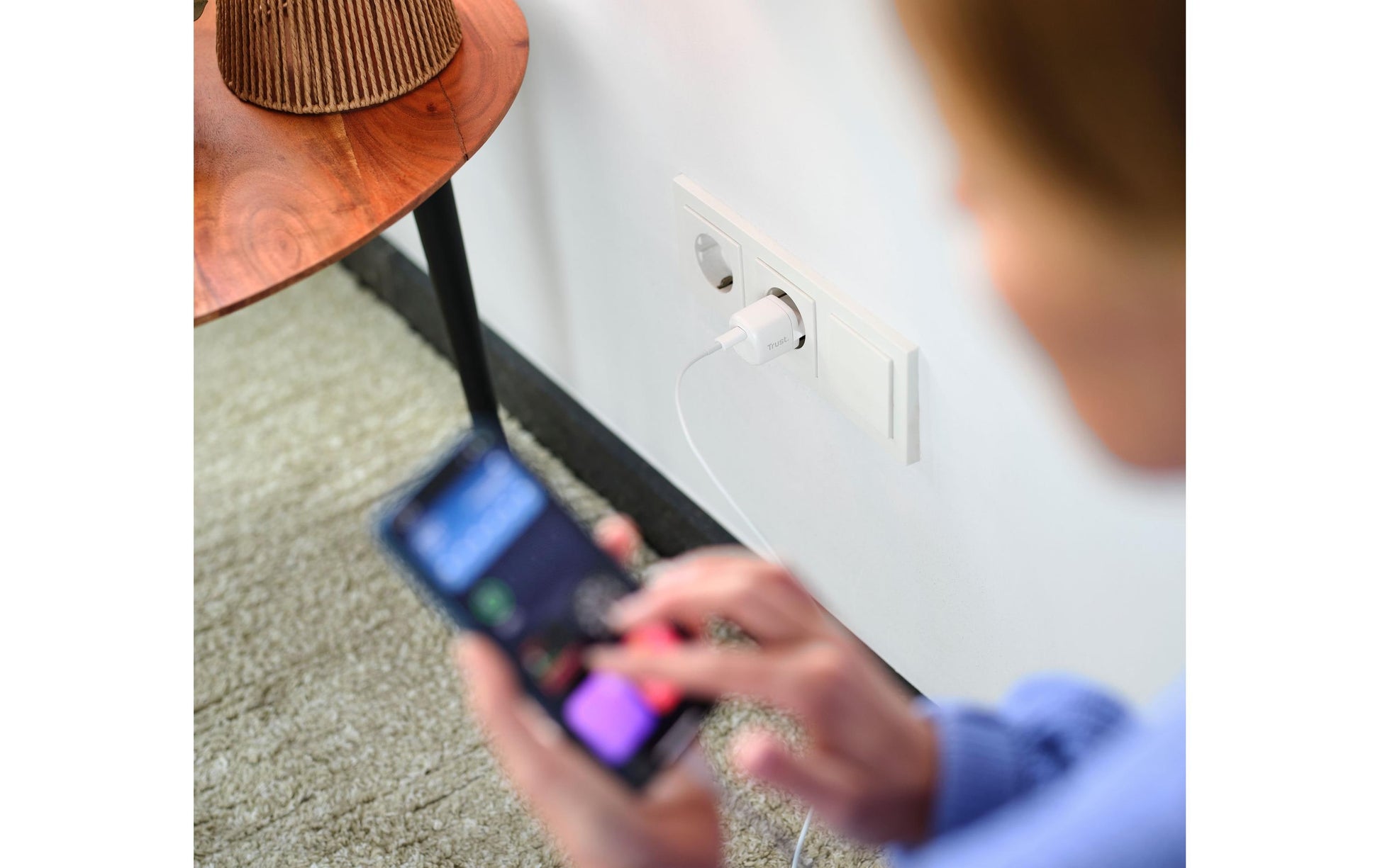 Trust Maxo USB-Wandladegerät 20 W – USB-C×1 – PD, PPS – EU-Stecker (Typ C) – Weiss