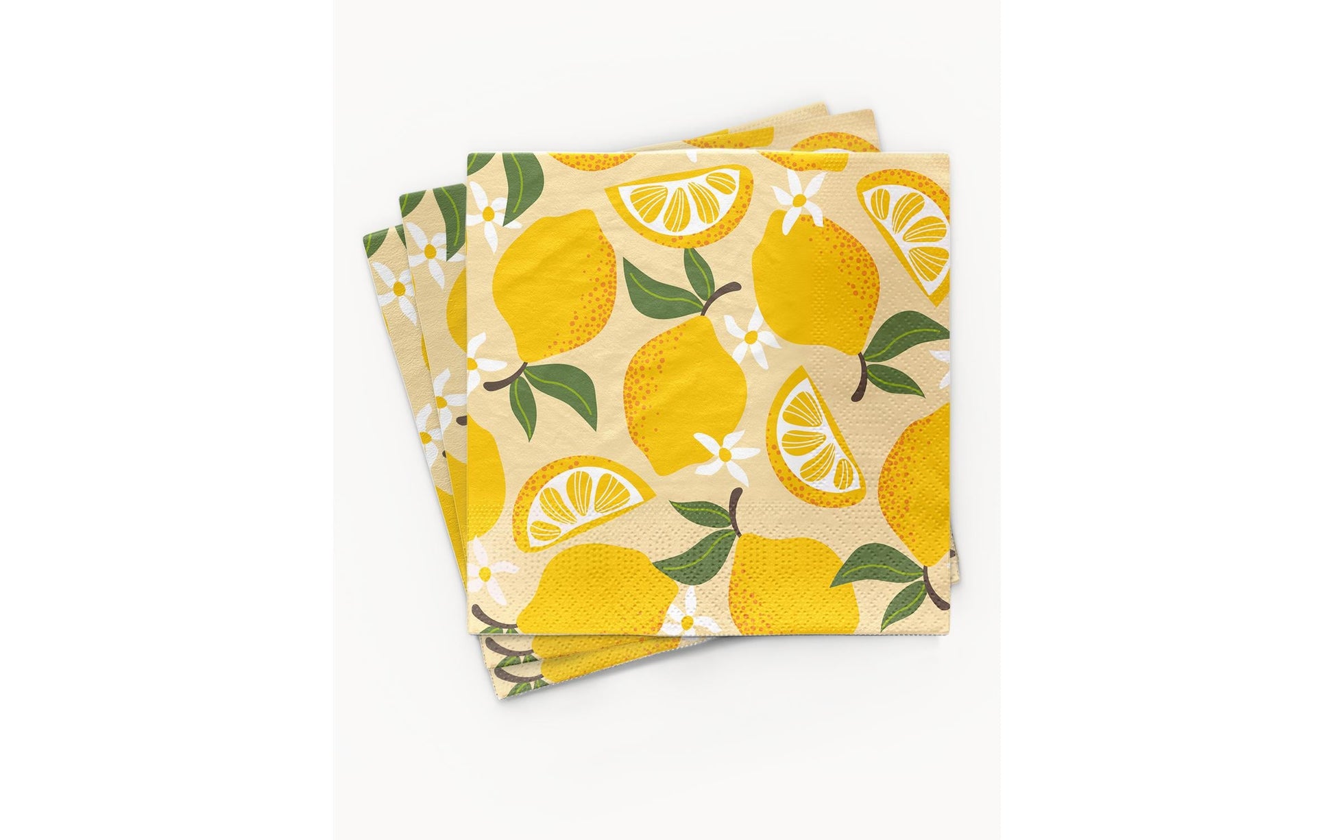 Chic-mic Chic Mic Servietten Lemonade – 33 × 33 cm, Bambuspapier, 3-lagig – 1 Stück