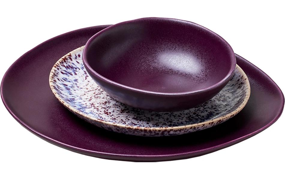 Chic-mic Speiseteller – 3er Set, Ø 16, 21,5, 30,5 cm, Keramik, Weiss