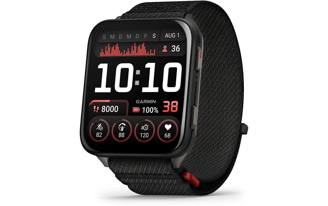 Garmin Venu X1 – Smartwatch – 46 mm, 2", GPS, Bluetooth, AMOLED, Saphirglas, Schwimmen, Schwarz, Gewebe