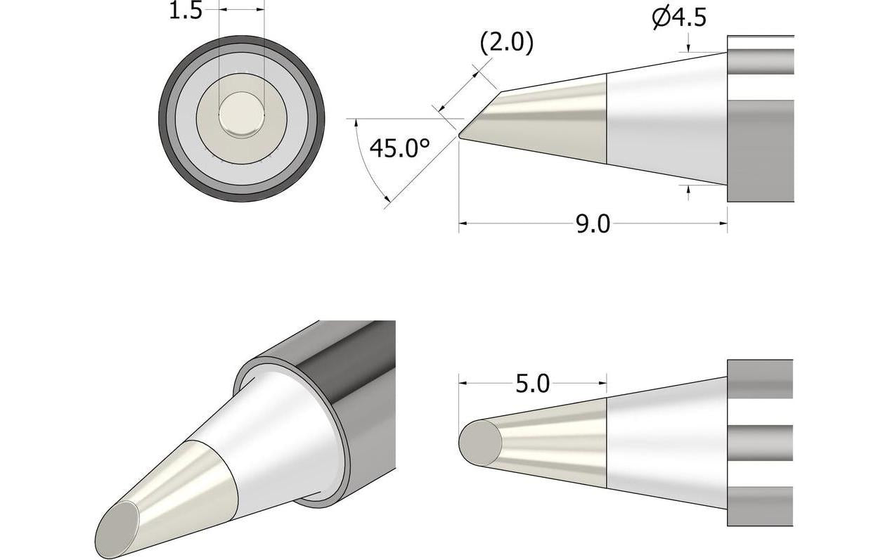 iFixit Power Series Lötspitze 1,5 mm – 100 W – für FixHub Smart Lötkolben – 1 Stk