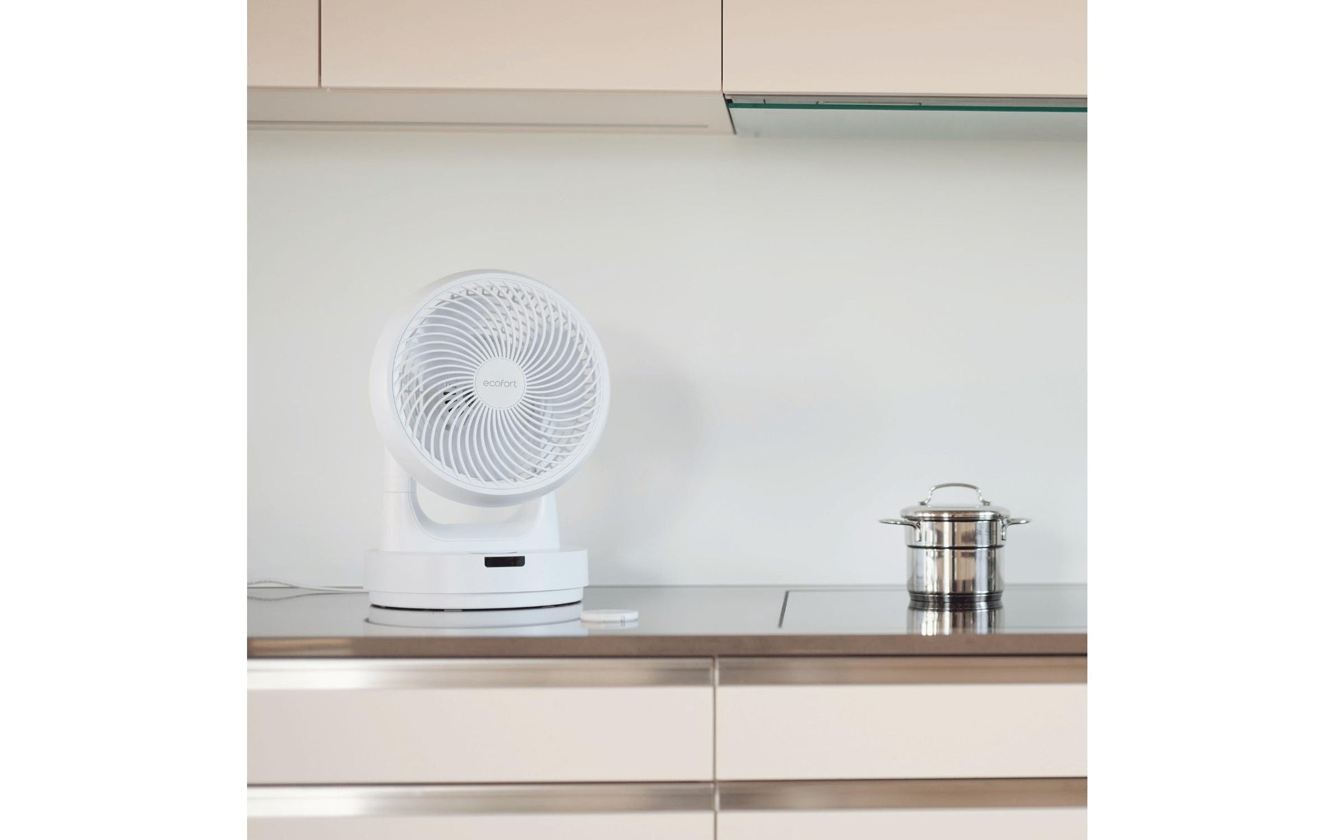 Ecofort Tischventilator ecoQ SilentAir Tavo – 25 cm, 8 Stufen, oszillierend, Fernbedienung, 30 W, 48 dB(A)