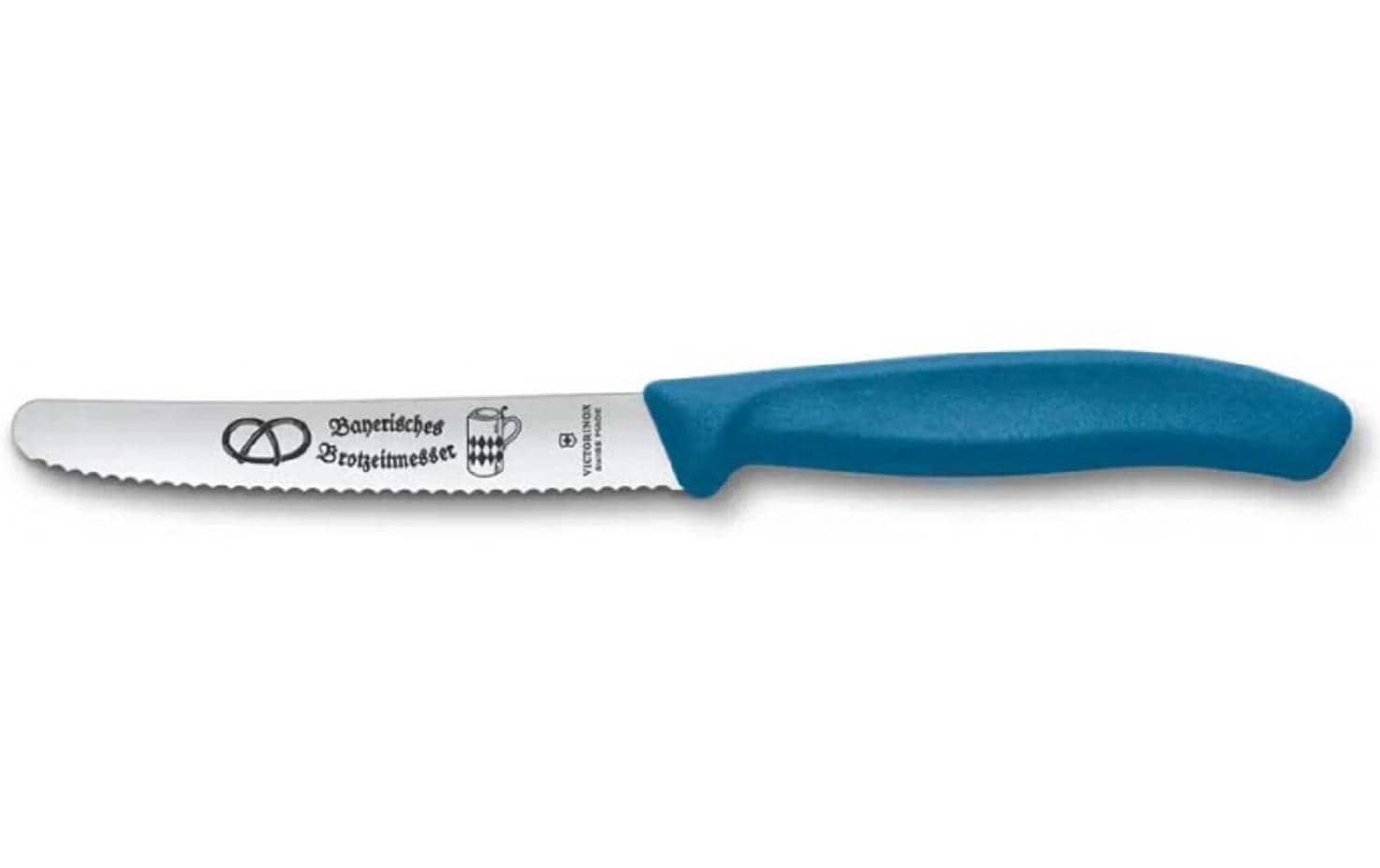 Victorinox Tafelmesser – 2-teilig, 11 cm, Wellenschliff, Edelstahl, Kunststoffgriff, Blau