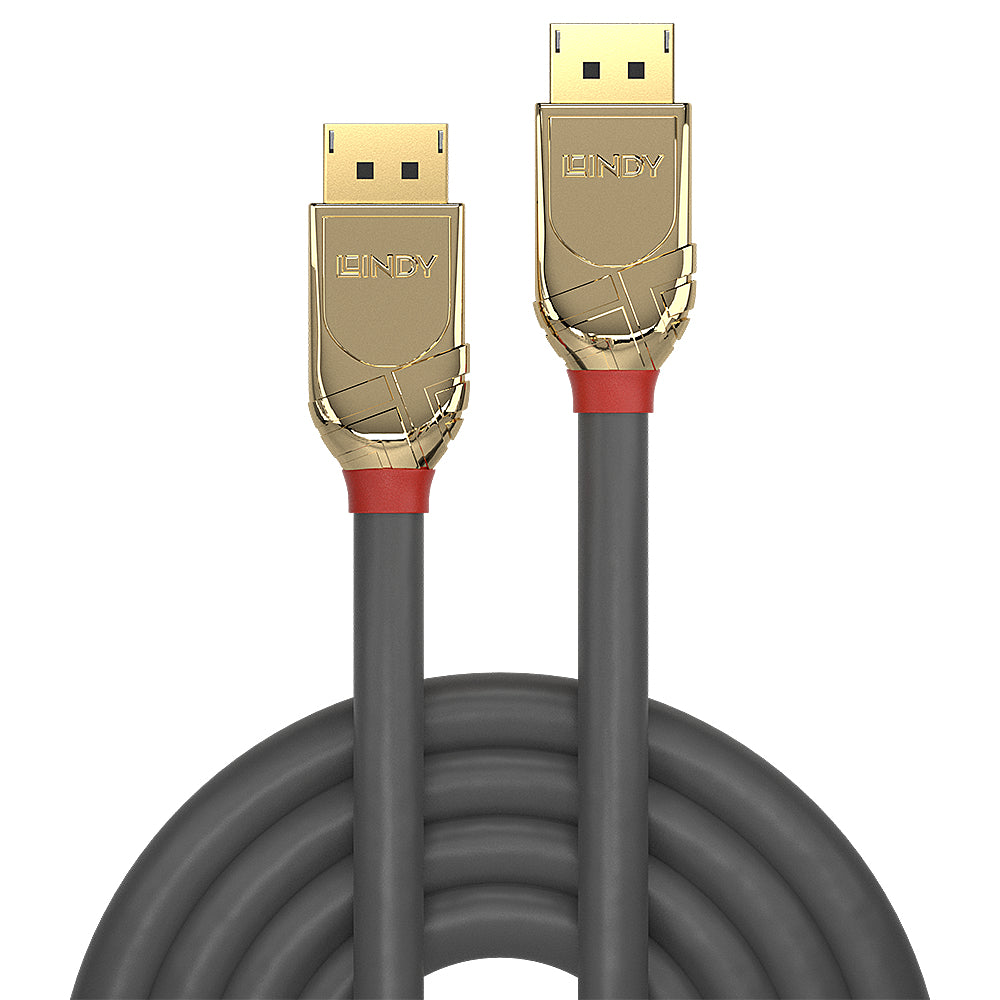 Lindy DP–DP Videokabel – 1,0 m, DP 1.4, grau