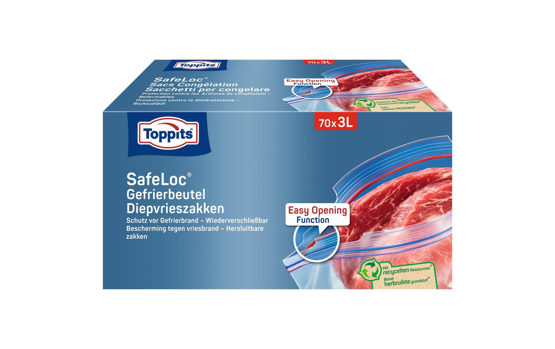 Toppits Gefrierbeutel 3 l, 25 cm, Polyethylen (PE)