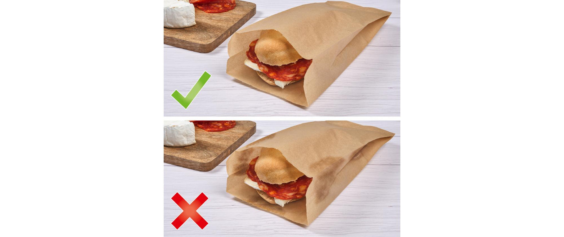 Toppits Sandwichbeutel 28 × 12 cm, 20 Stk., Papier, Beige