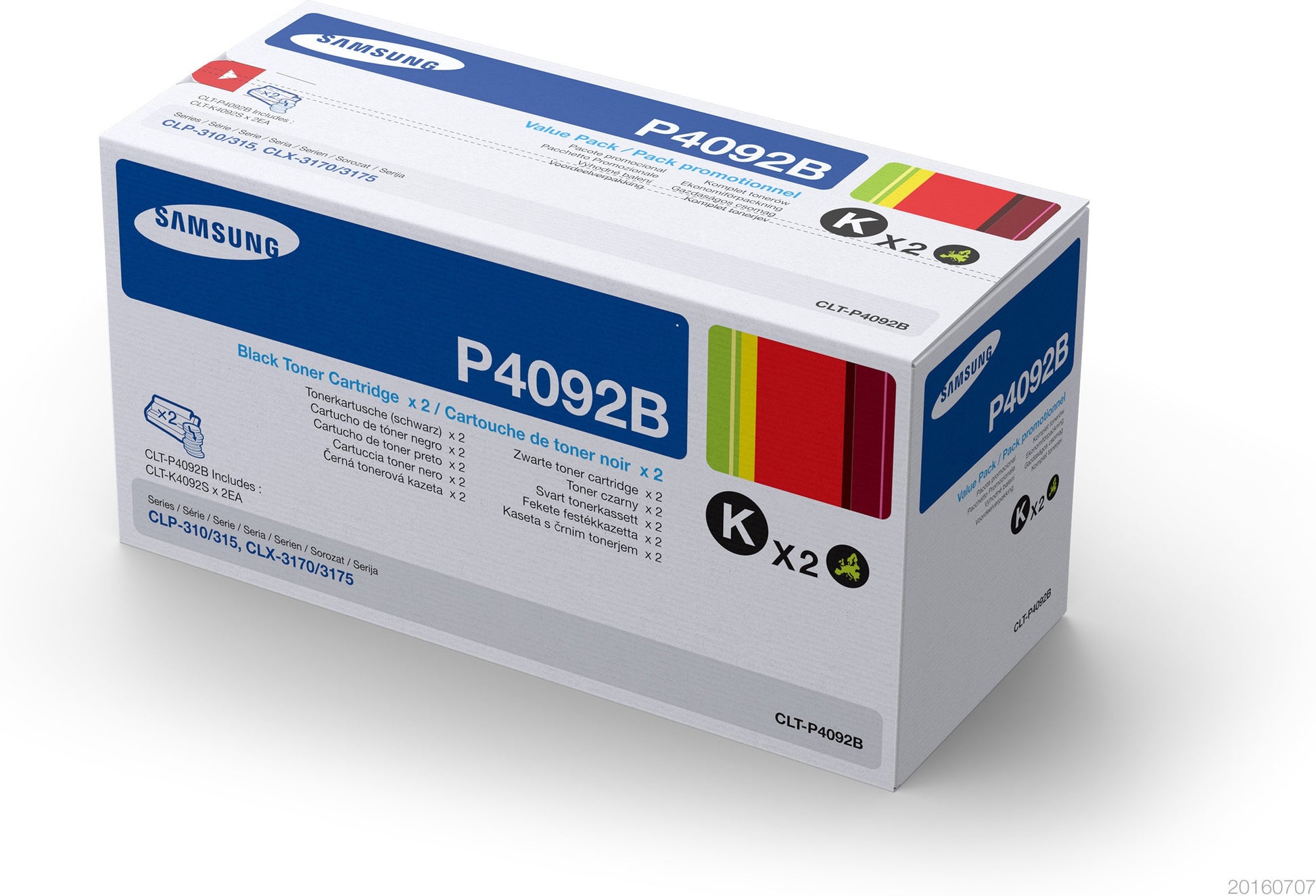 HP Samsung von HP – Toner CLT-P4092B – Schwarz, 1500 Seiten – für Samsung CLX-3170/CLX-3175/CLX-4175 und andere