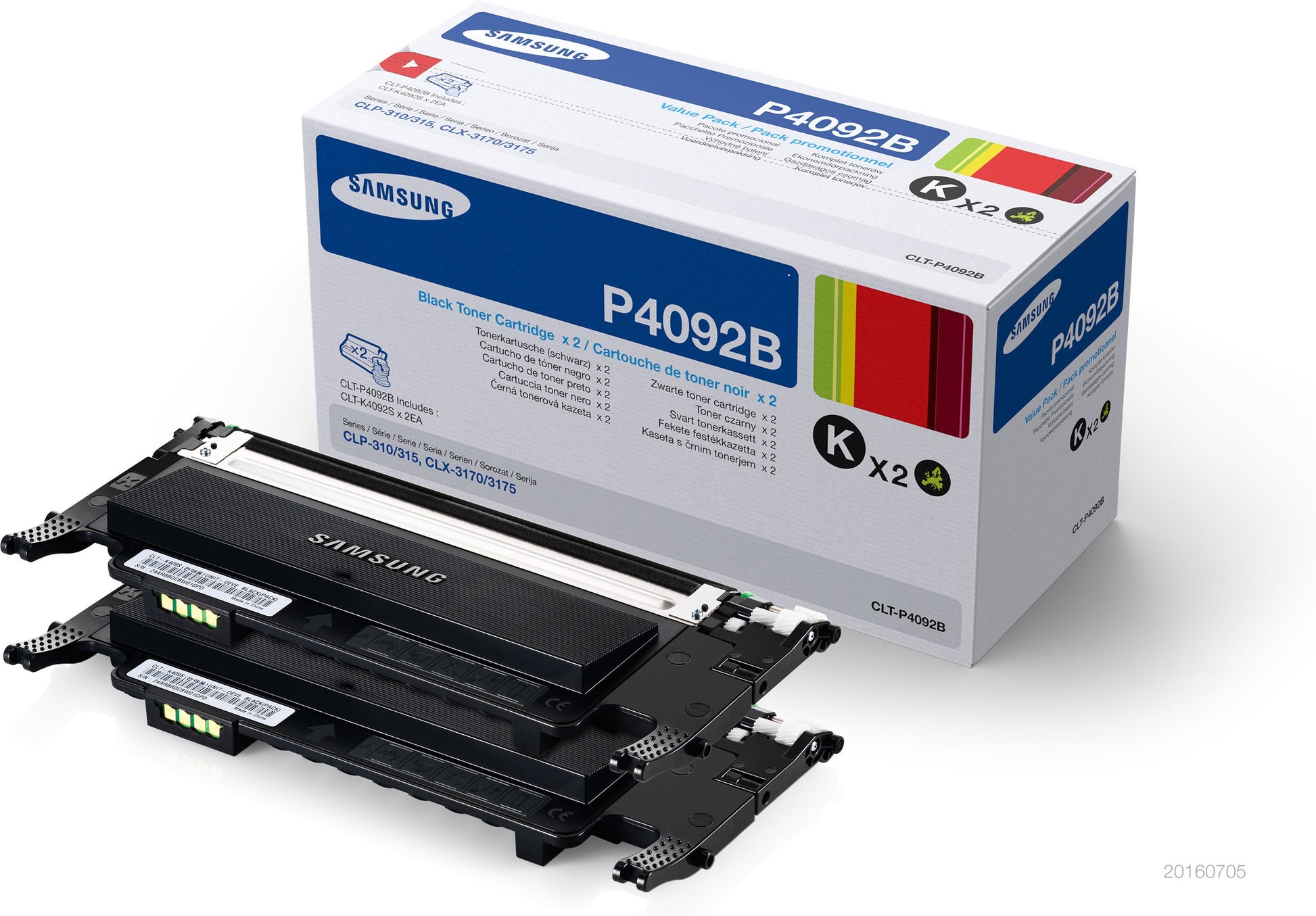 HP Samsung von HP – Toner CLT-P4092B – Schwarz, 1500 Seiten – für Samsung CLX-3170/CLX-3175/CLX-4175 und andere