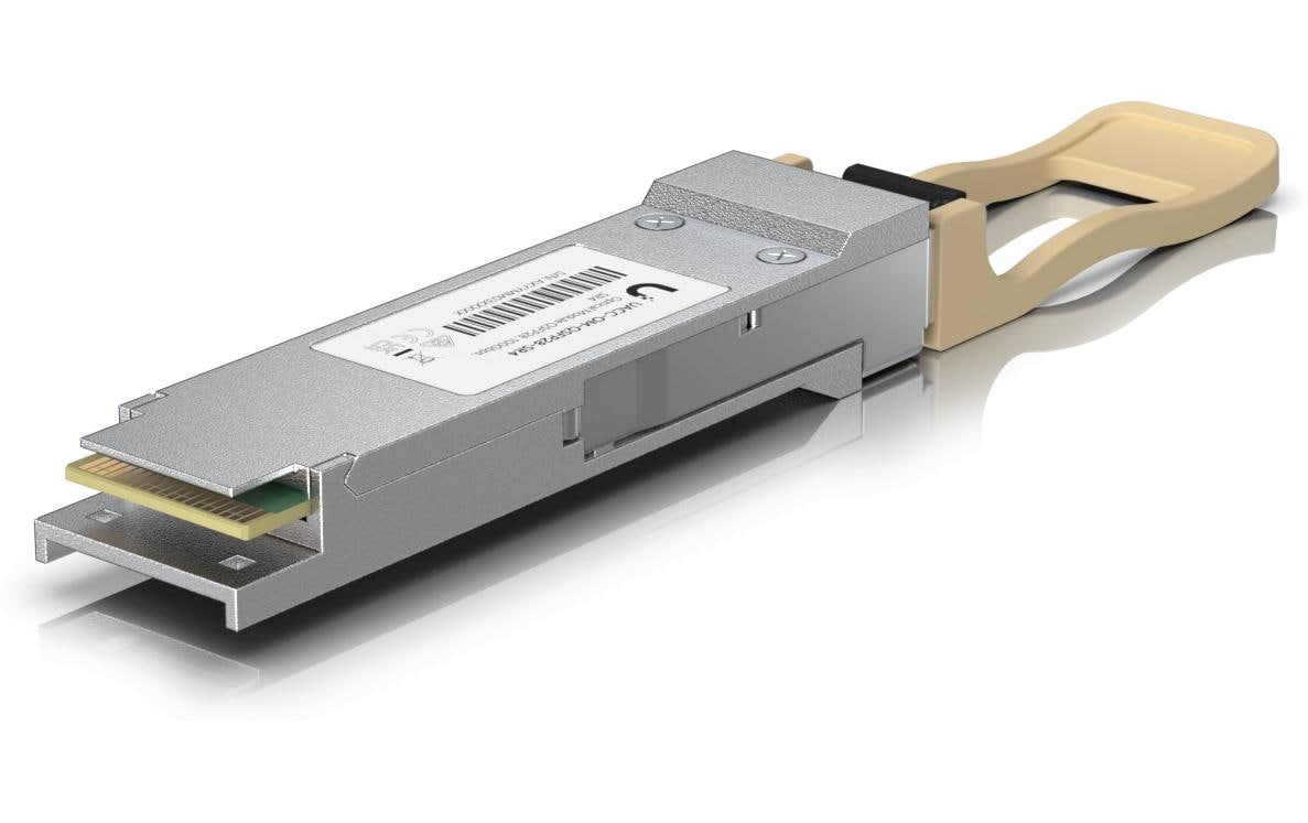 Ubiquiti UACC-OM-QSFP28-SR4 – QSFP28 Transceiver – 100 Gbit/s, MPO-12/UPC, Multi-Mode, 100 m, Beige/Grau
