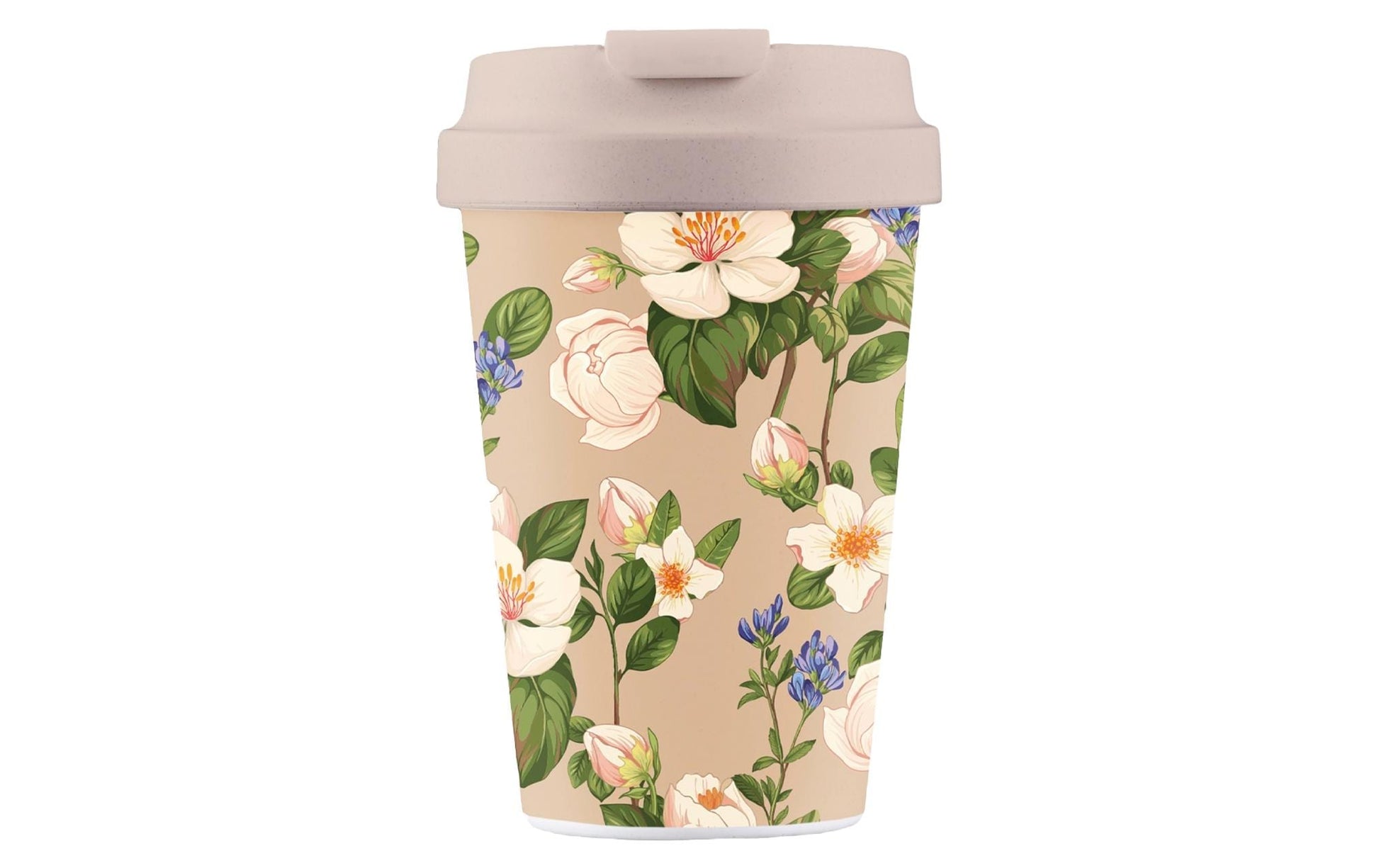 BioLoco Becher – 350 ml, Kunststoff (PLA)/Silikon, mit Deckel, spülmaschinenfest