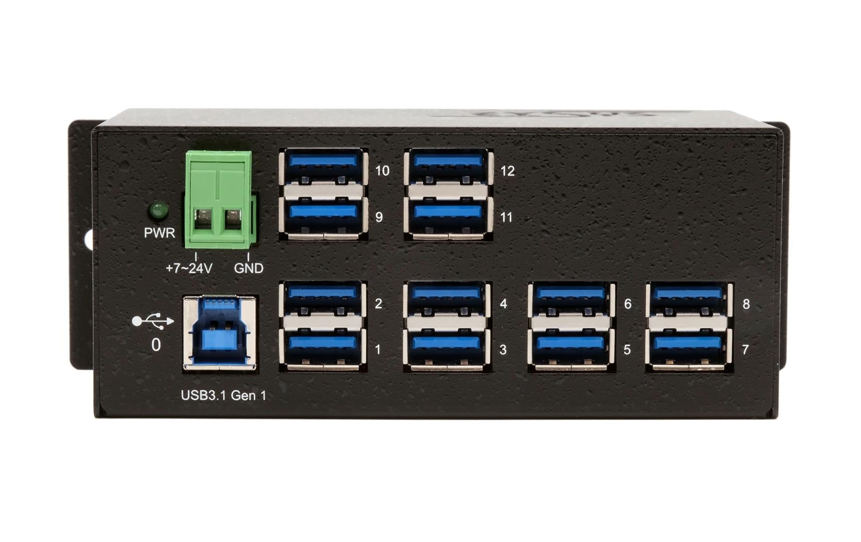 EXSYS EX-1112HMS USB-Hub – USB 3.0, 12× USB-A, für Windows/Mac/Linux
