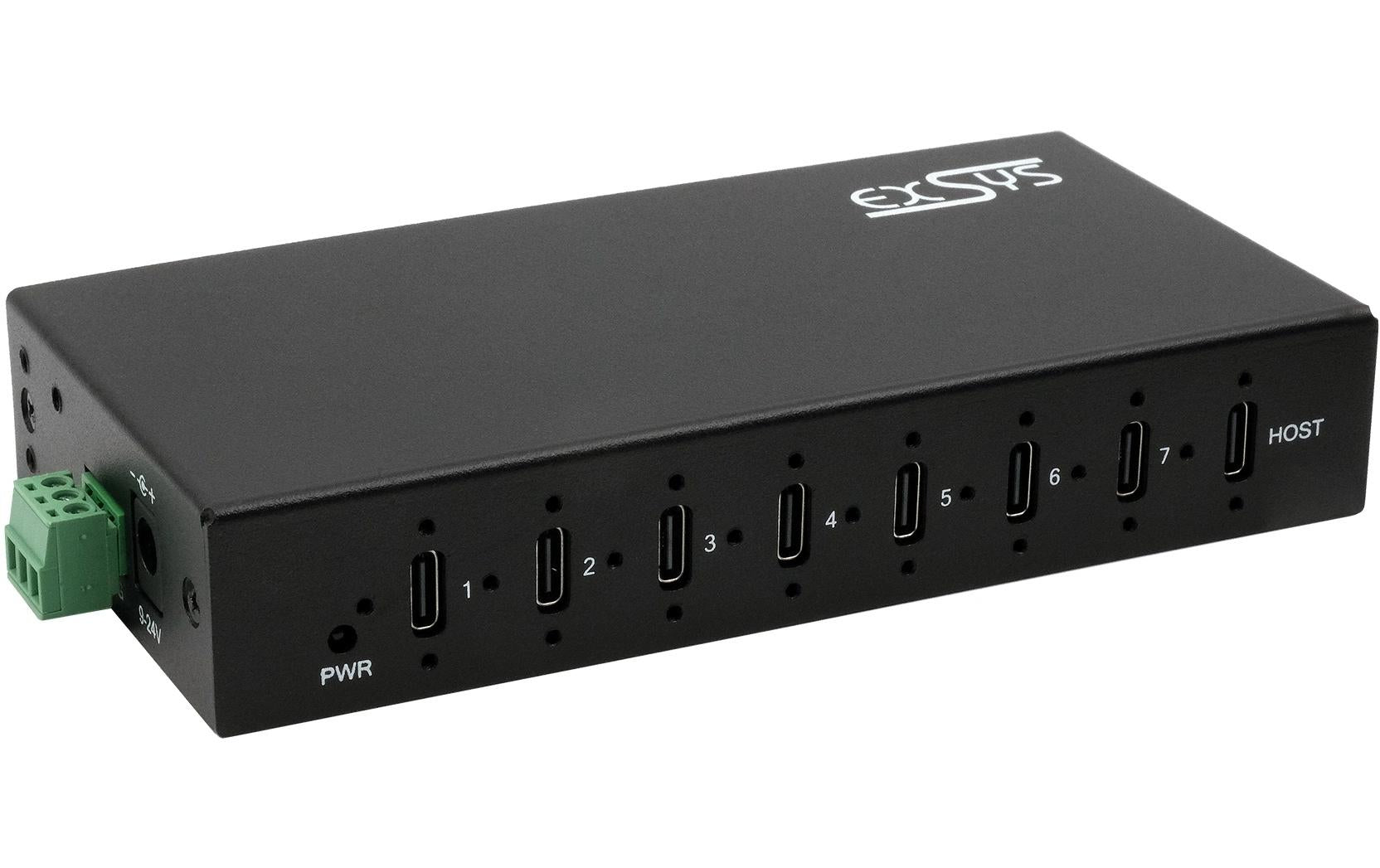 EXSYS EX-12277HMS USB-Hub – USB-C, 7× USB-C (10 Gbit/s)