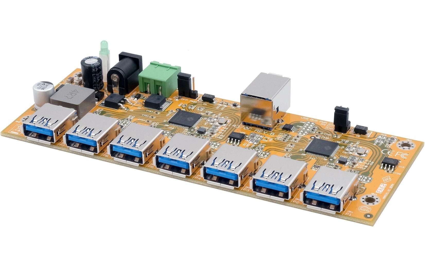 EXSYS EX-1188HMS-3-PL USB-Hub – USB-B, 7× USB-A