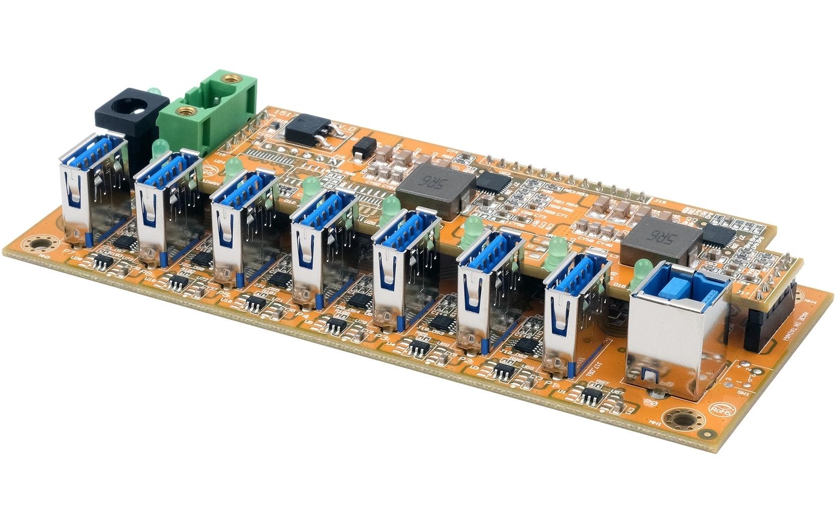 EXSYS EX-1187HMVS-2-PL USB-Hub – USB-B, 7× USB-A