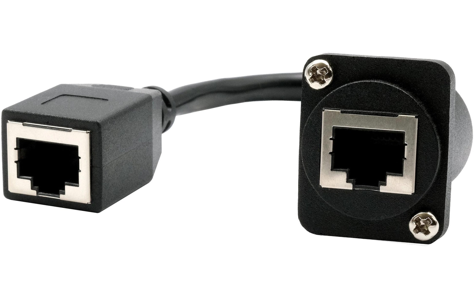 EXSYS EX-49160 RJ-45 Kupplung – RJ-45 zu RJ-45, Cat5e, 0,2 m, Schwarz