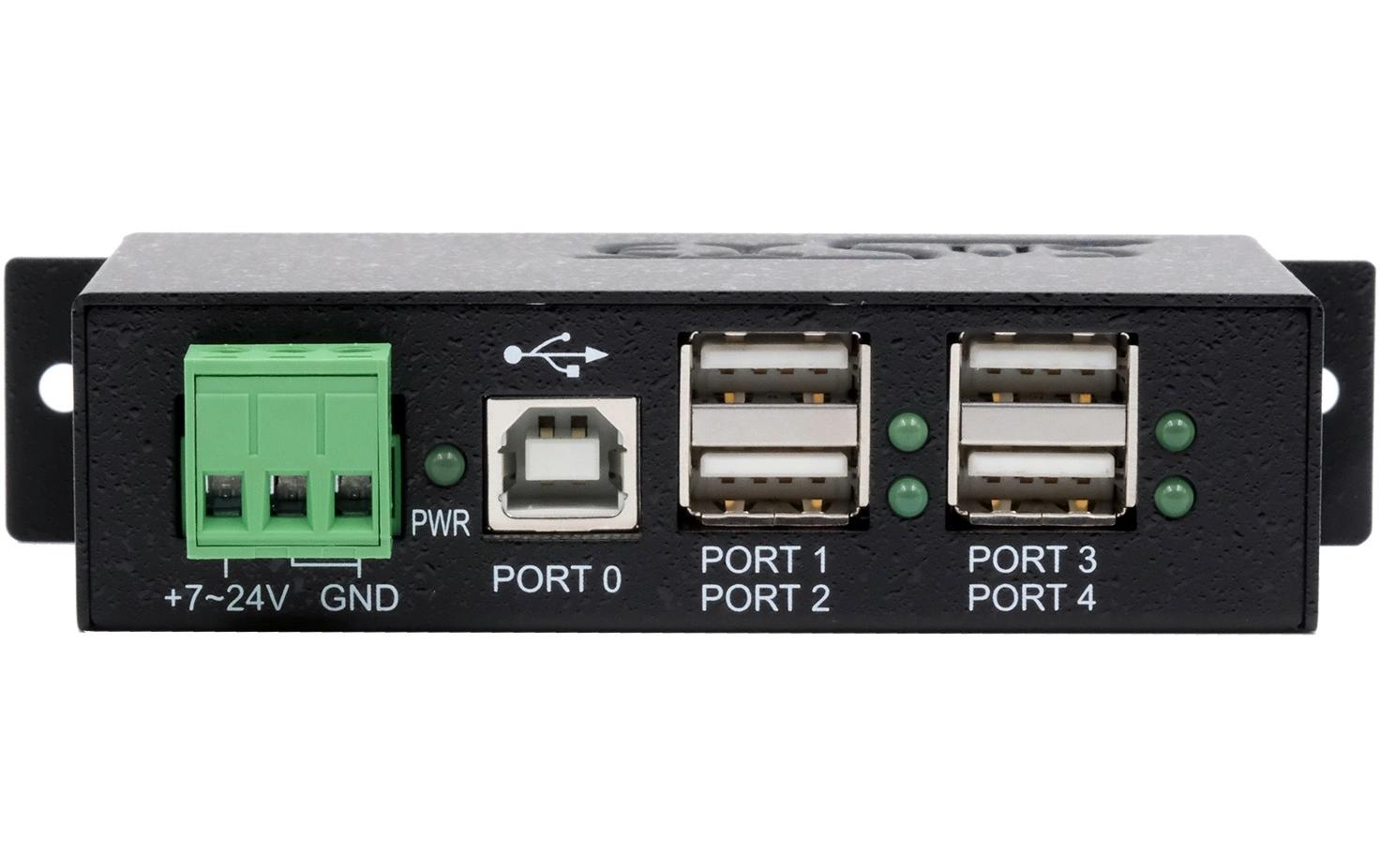 EXSYS EX-1594HMS USB-Hub – USB-B, USB 2.0, 4× USB-A