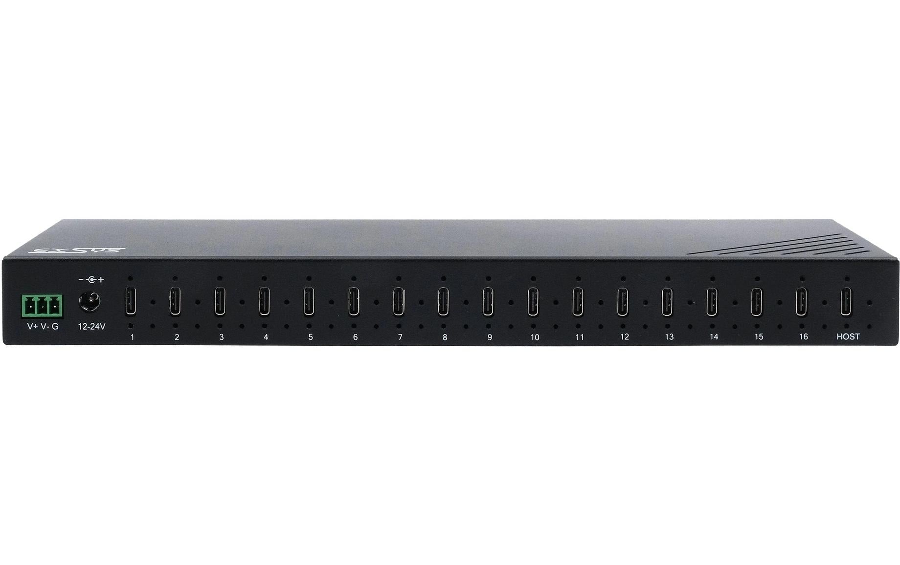 EXSYS EX-12276HMS USB-Hub – 16× USB-C, 10 Gbit/s