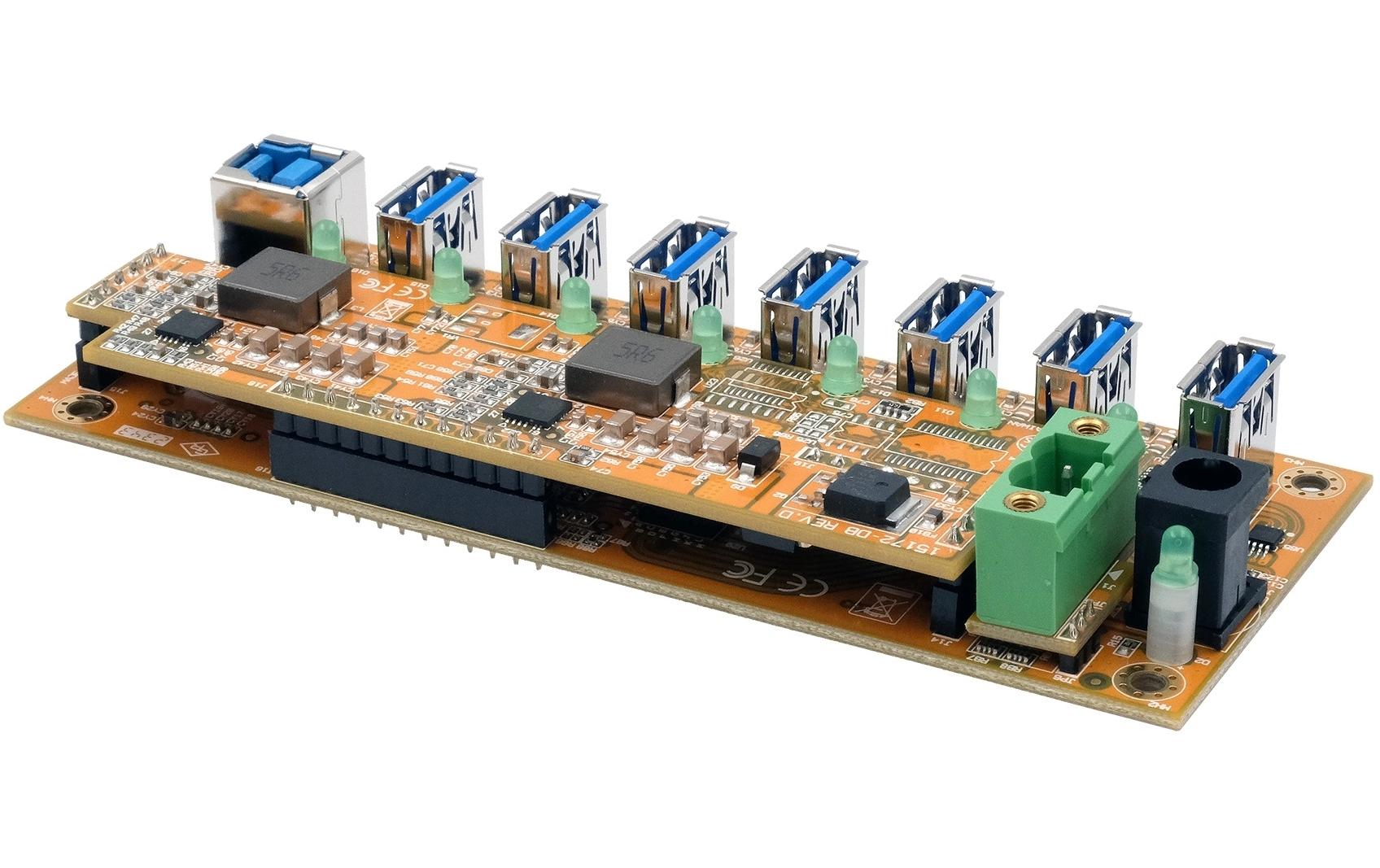 EXSYS EX-1187HMVS-2-PL USB-Hub – USB-B, 7× USB-A