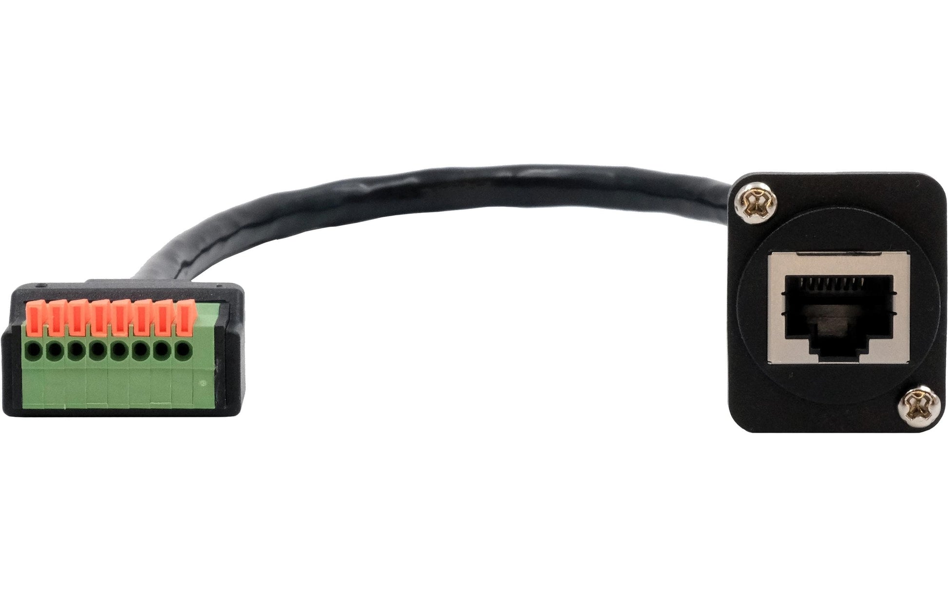 EXSYS EX-49161 Adapter RJ-45 zu 8-Pin Terminalblock – Cat5e, 0,2 m, Schwarz
