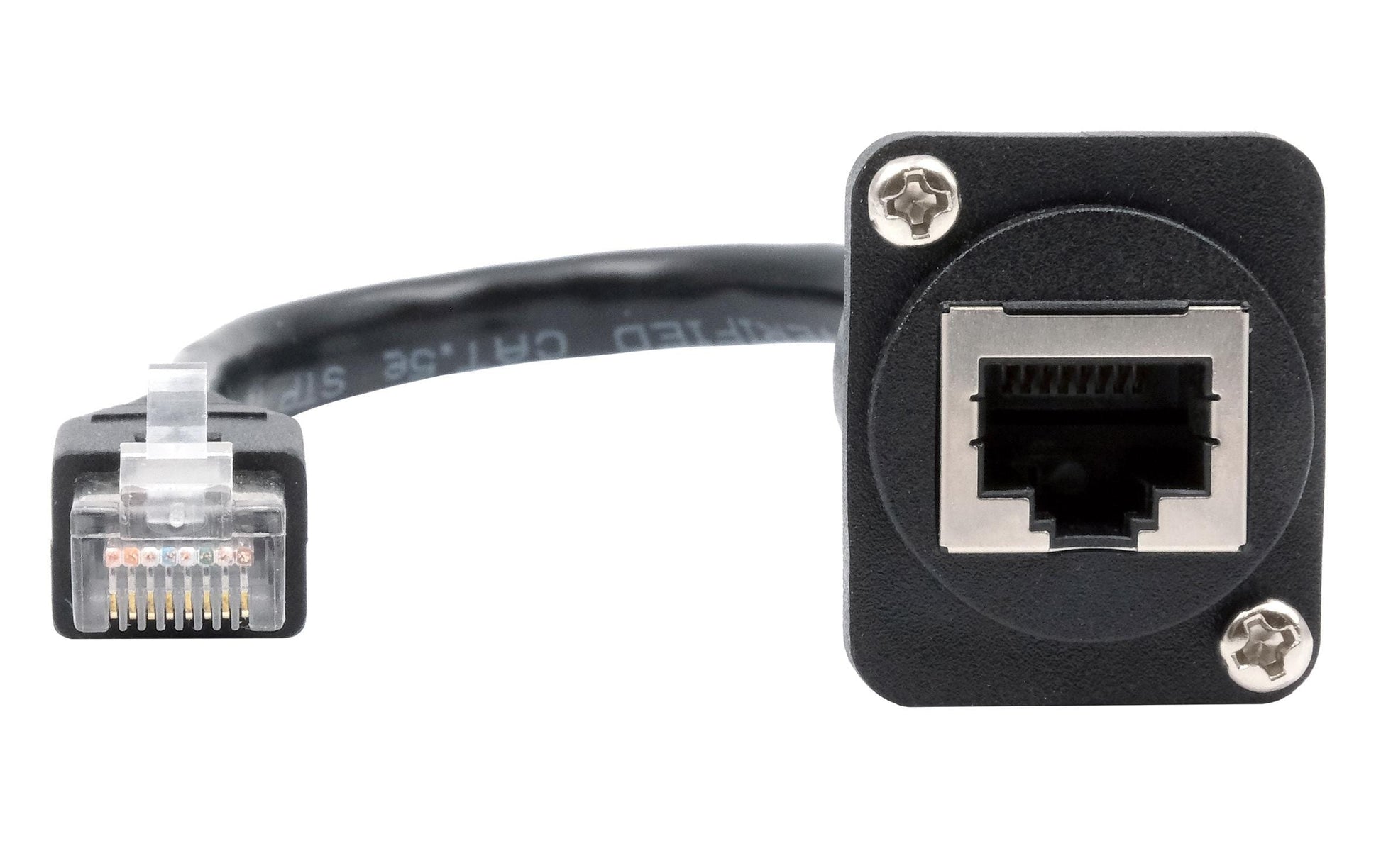 EXSYS RJ-45-Kupplung – RJ-45 (Buchse–Stecker), Cat5e, 0,2 m, Schwarz
