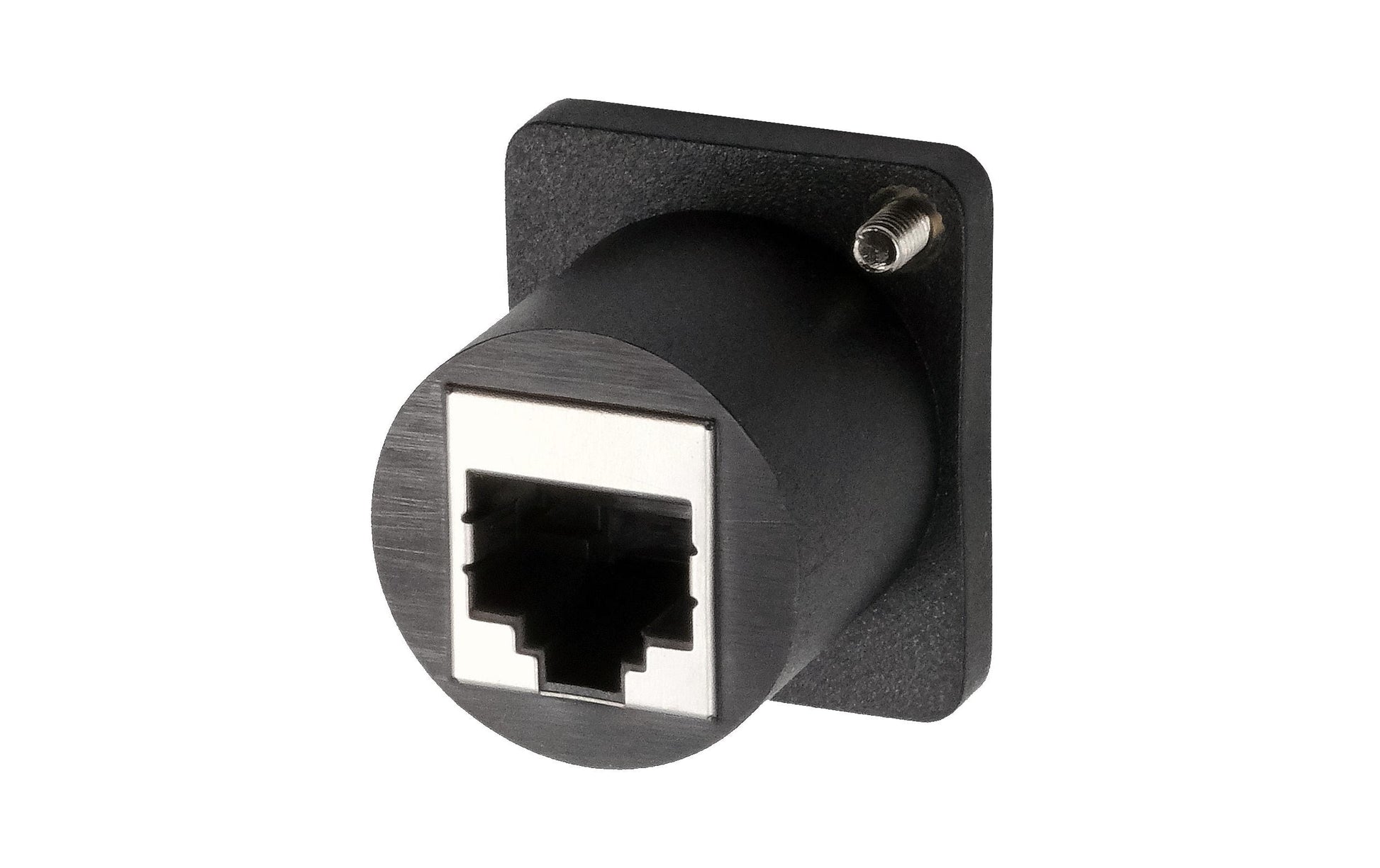 EXSYS RJ-45-Kupplung – RJ-45 zu RJ-45, Cat5e, Flach, Schwarz, 1er Pack