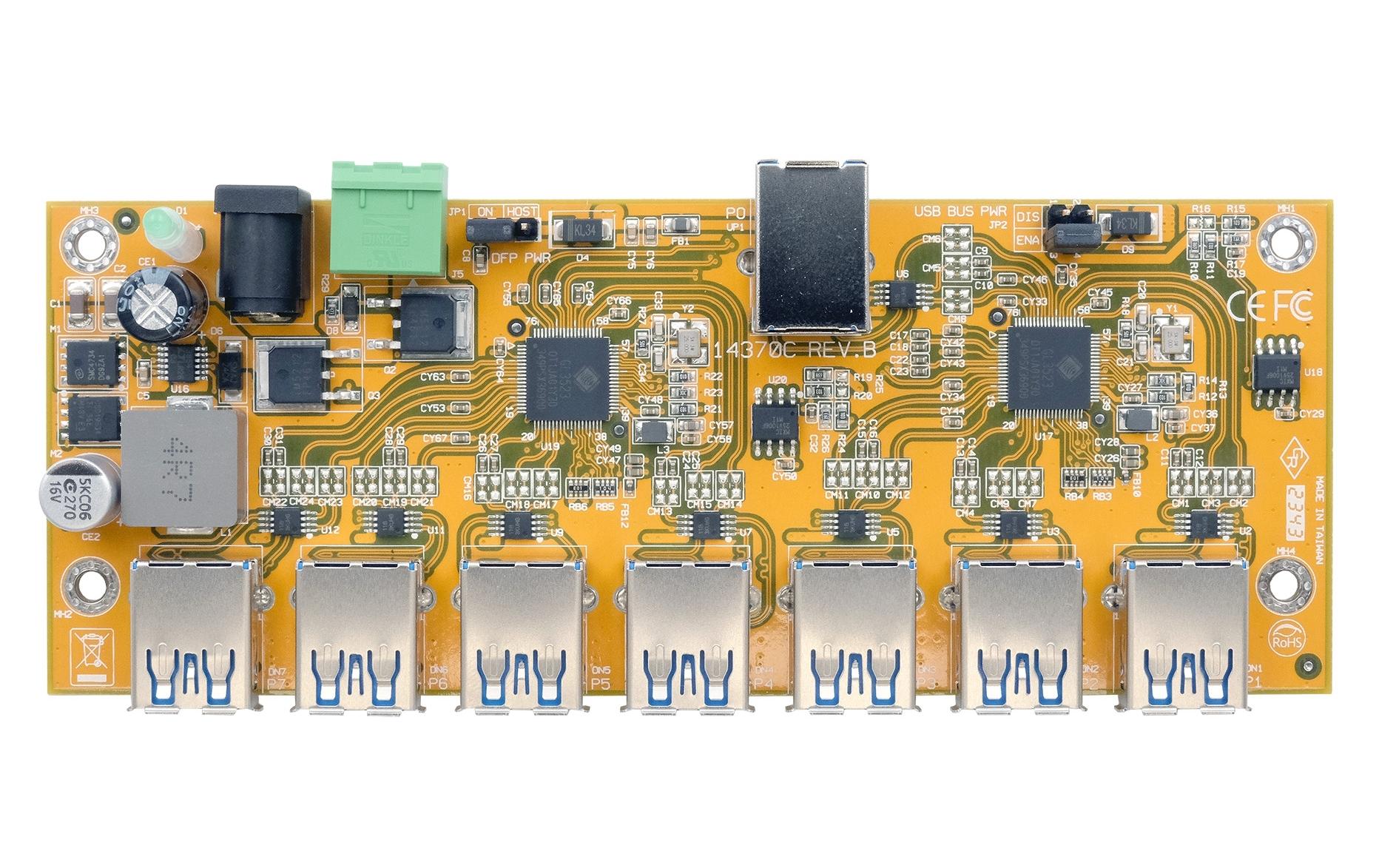 EXSYS EX-1188HMS-3-PL USB-Hub – USB-B, 7× USB-A