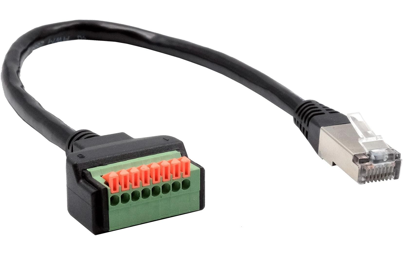 EXSYS RJ-45-Kupplung – RJ-45 8-poliger Terminalblock, 0,3 m, Schwarz, für Cat6