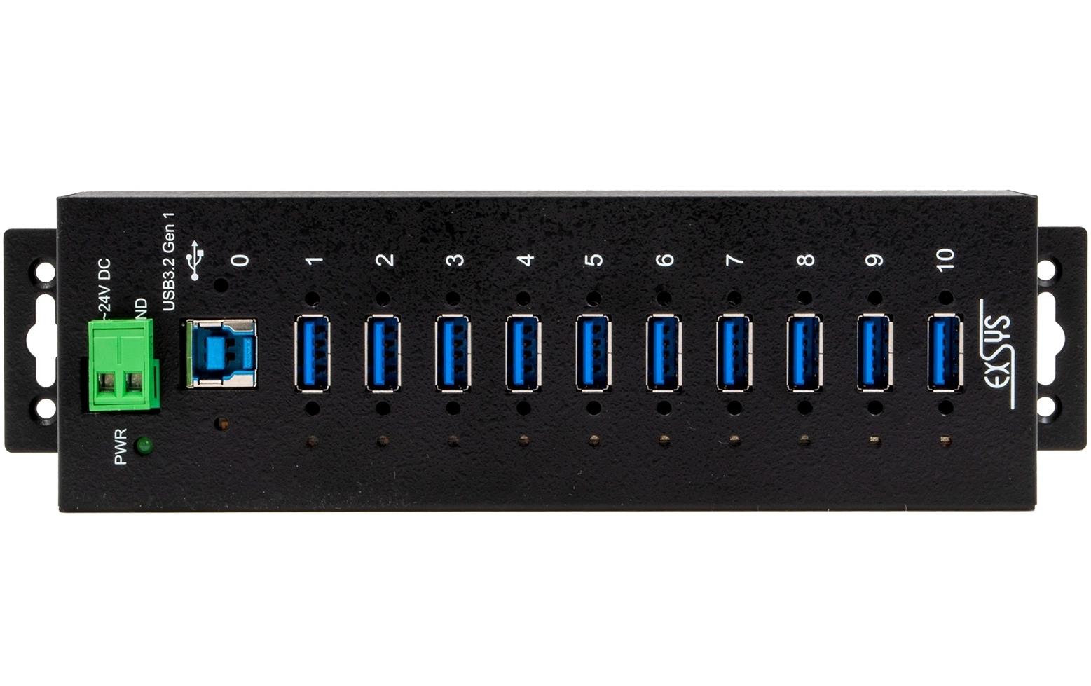 EXSYS EX-1580SHMVS USB-Hub – 10× USB-A