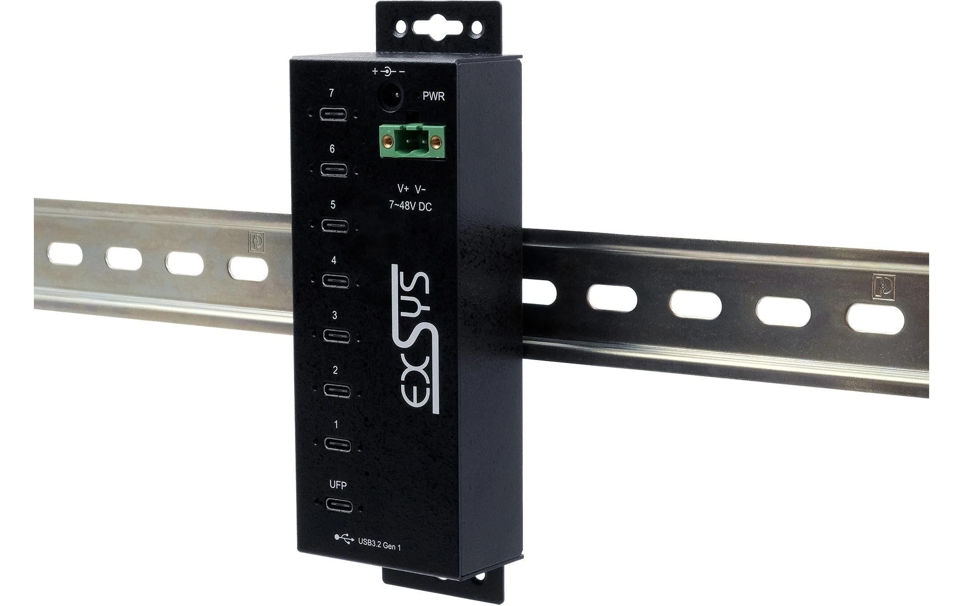 EXSYS EX-1537HMVS USB-Hub – USB-C, 7× USB-C