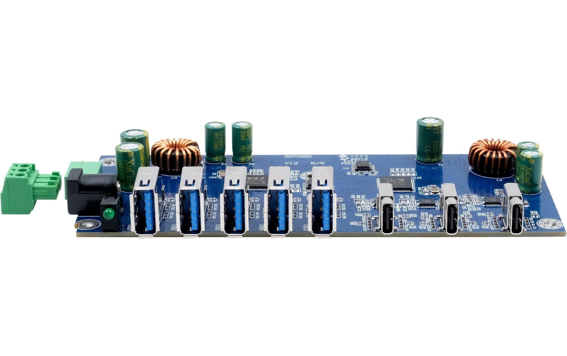 EXSYS EX-12297HMS-PL USB-Hub – 5× USB-A, 2× USB-C, 10 Gbit/s